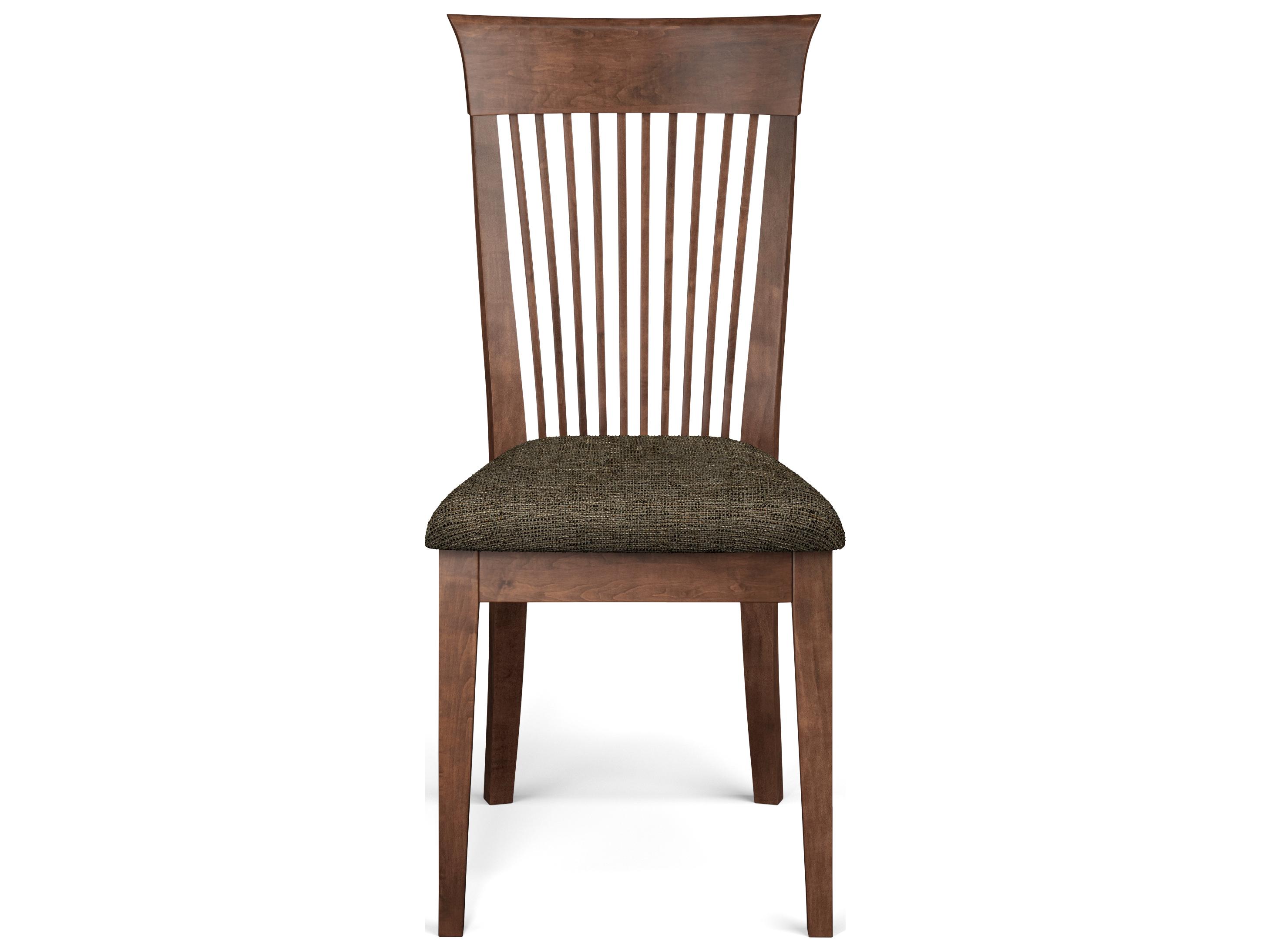 Saloom Lewis Beech Wood Brown Upholstered Armless Dining Chair