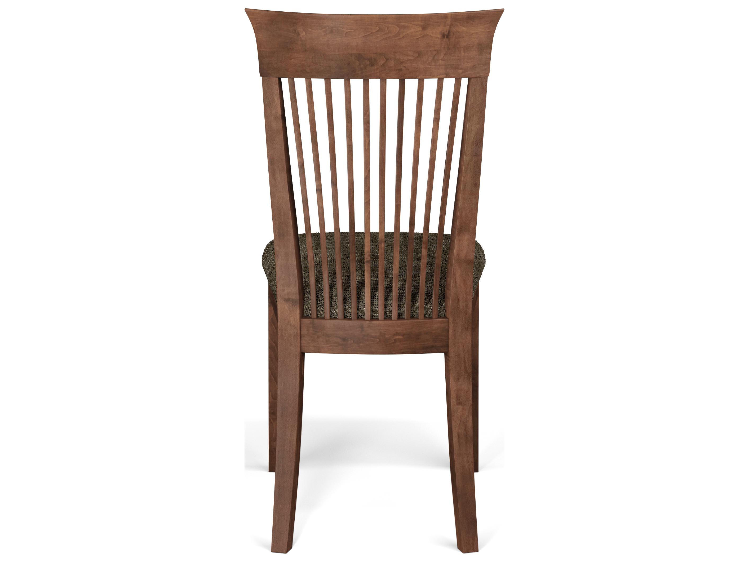 Saloom Lewis Beech Wood Brown Upholstered Armless Dining Chair