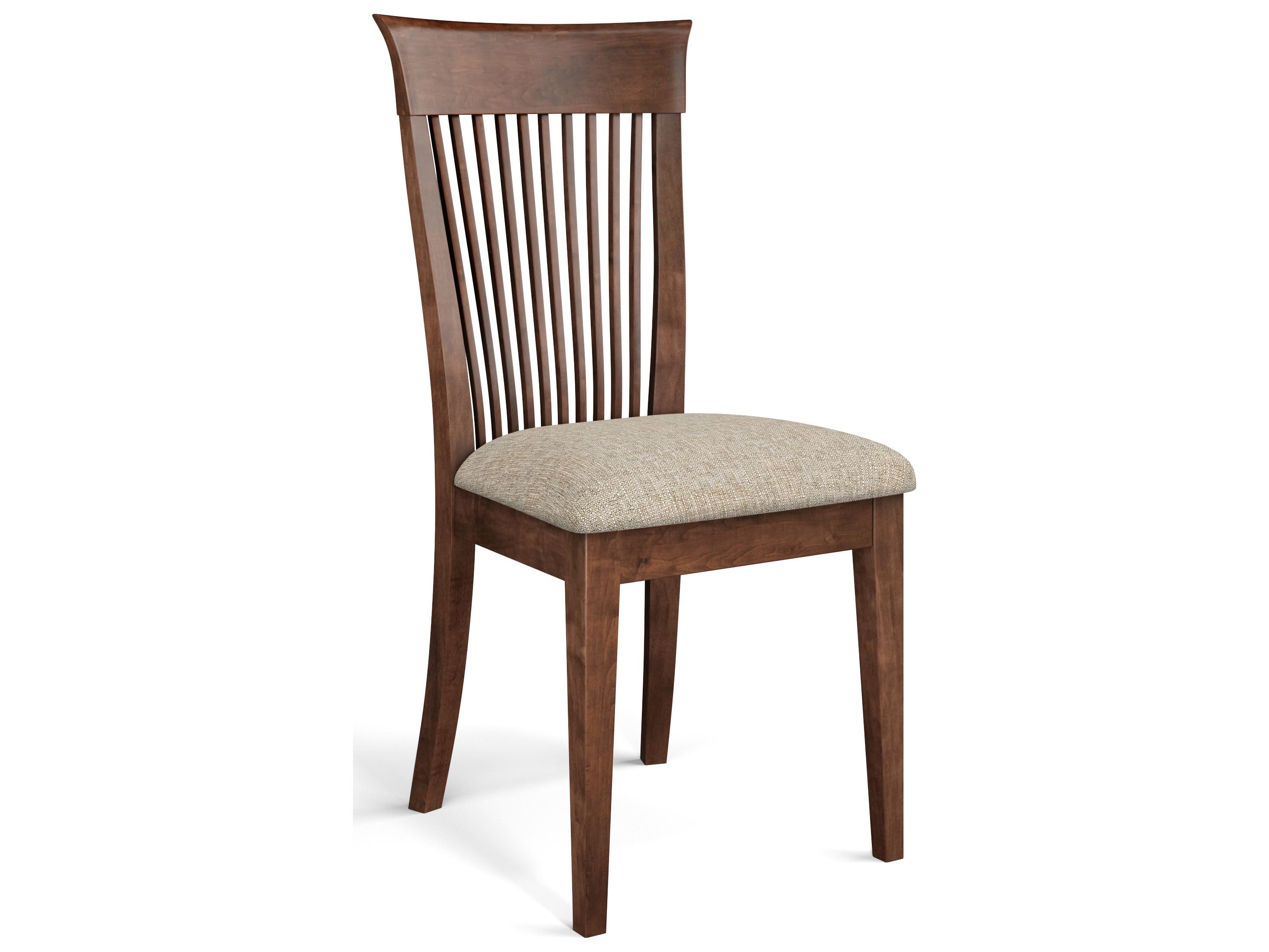 Saloom Lewis Beech Wood Beige Upholstered Armless Dining Chair
