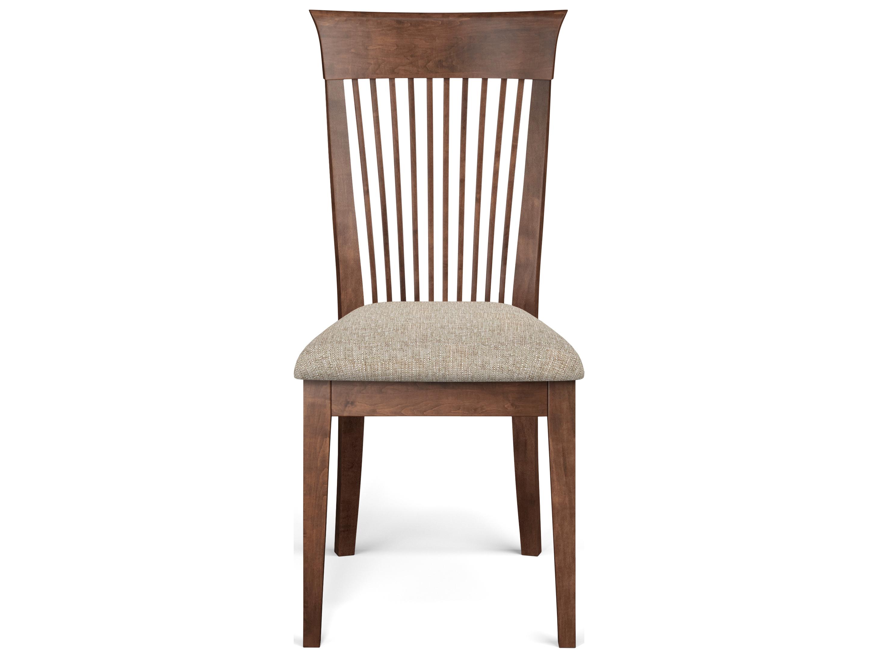 Saloom Lewis Beech Wood Beige Upholstered Armless Dining Chair