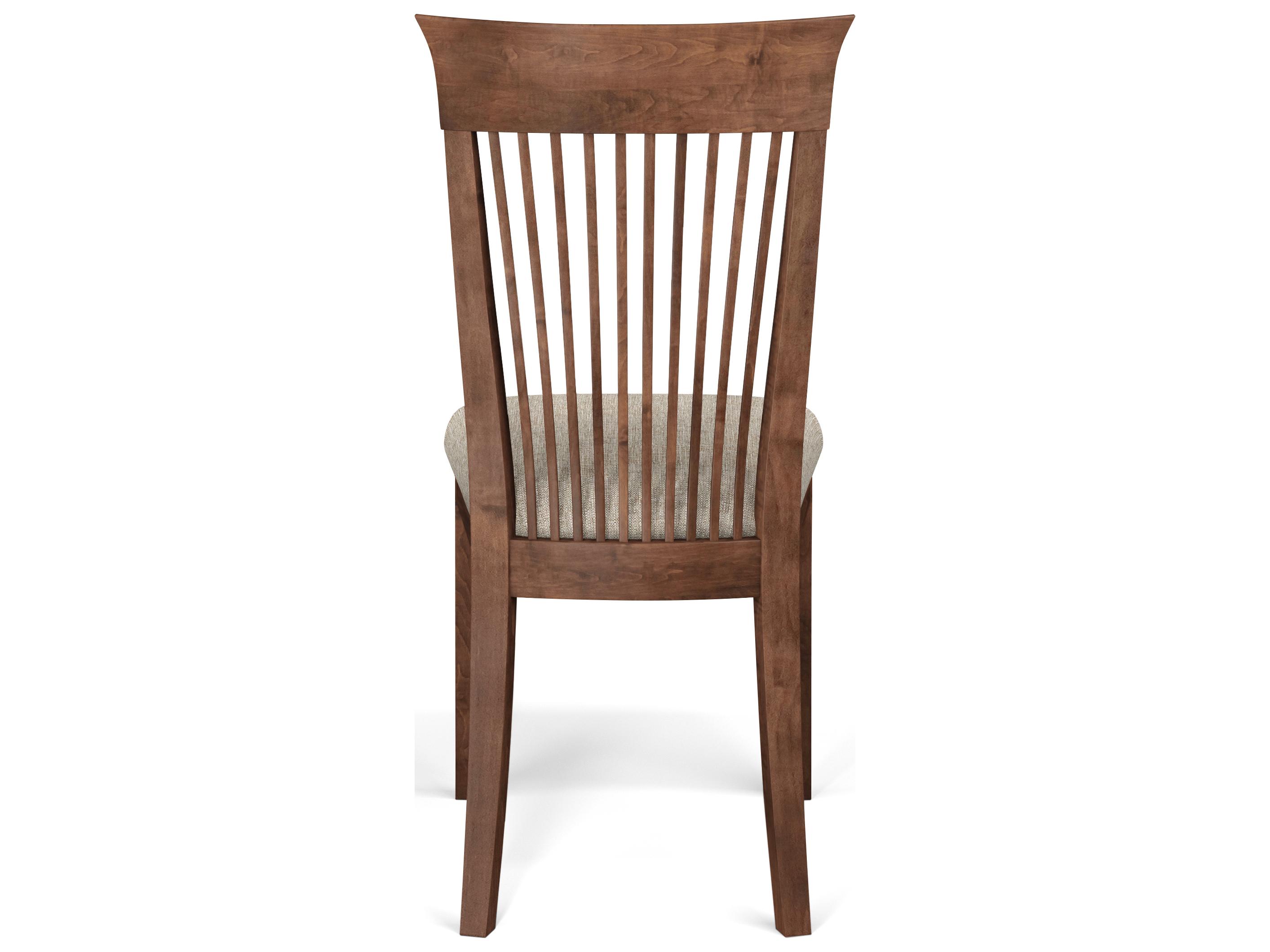 Saloom Lewis Beech Wood Beige Upholstered Armless Dining Chair