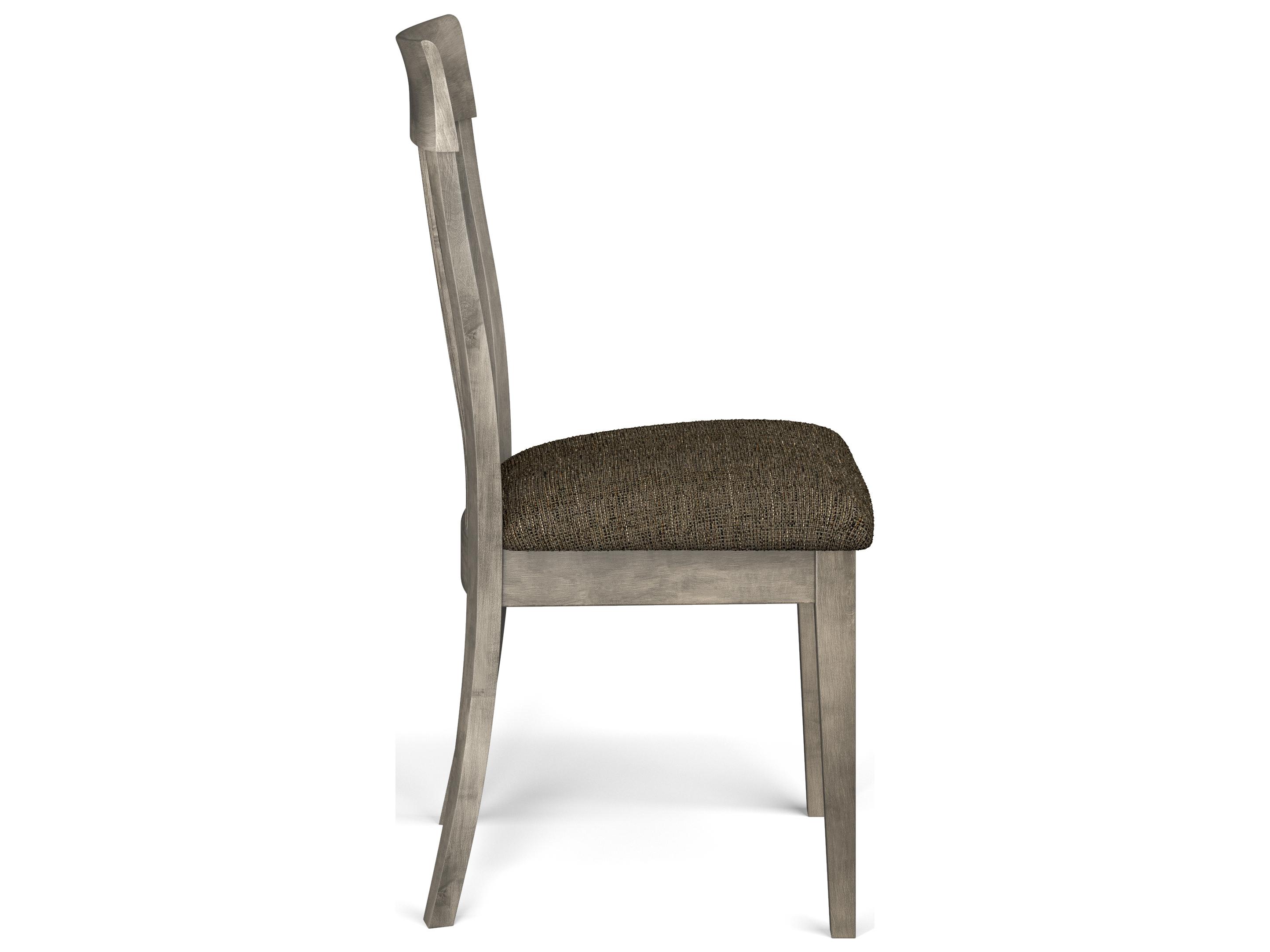 Saloom Lewis Beech Wood Brown Upholstered Armless Dining Chair