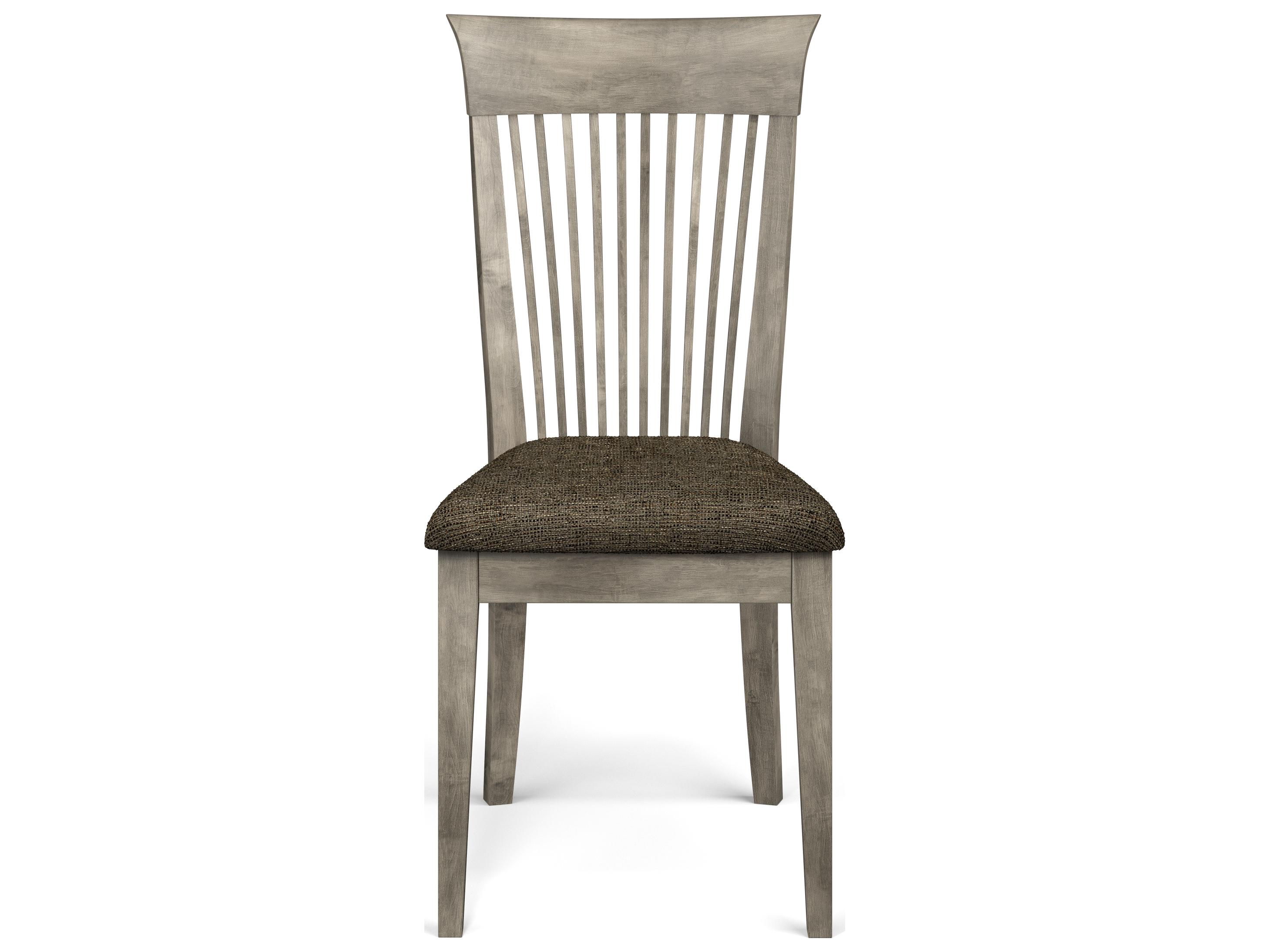 Saloom Lewis Beech Wood Brown Upholstered Armless Dining Chair