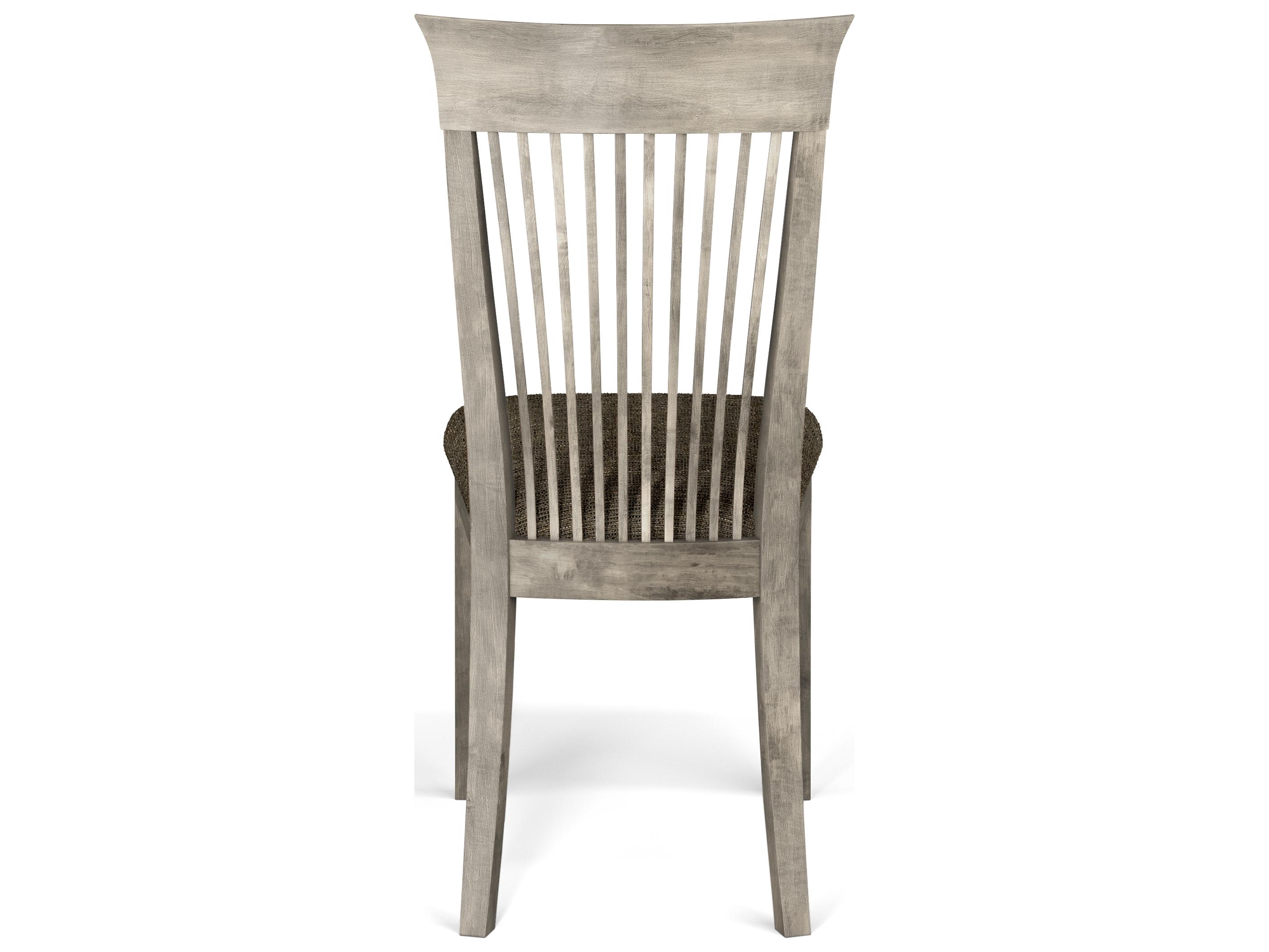 Saloom Lewis Beech Wood Brown Upholstered Armless Dining Chair