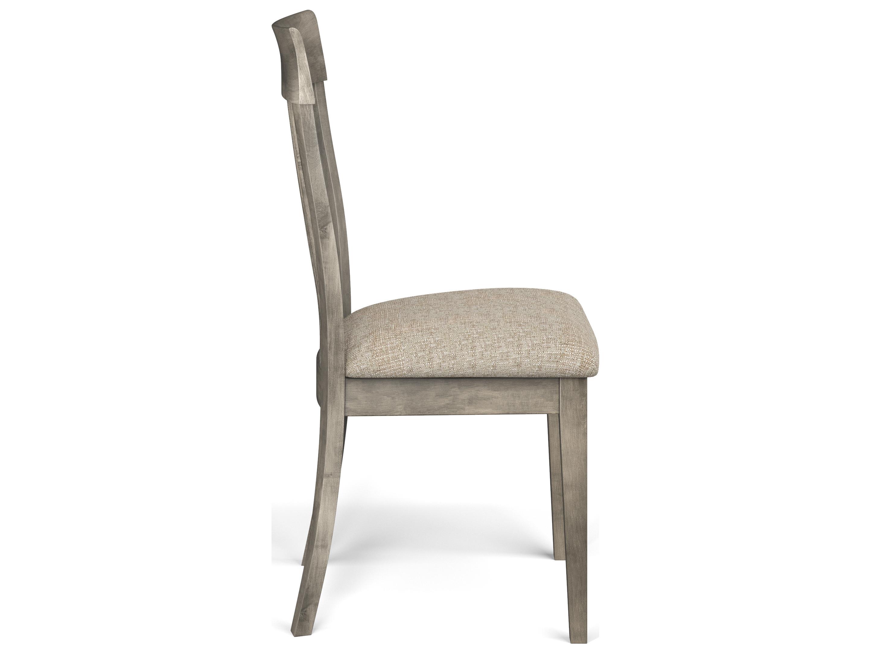 Saloom Lewis Beech Wood Beige Upholstered Armless Dining Chair