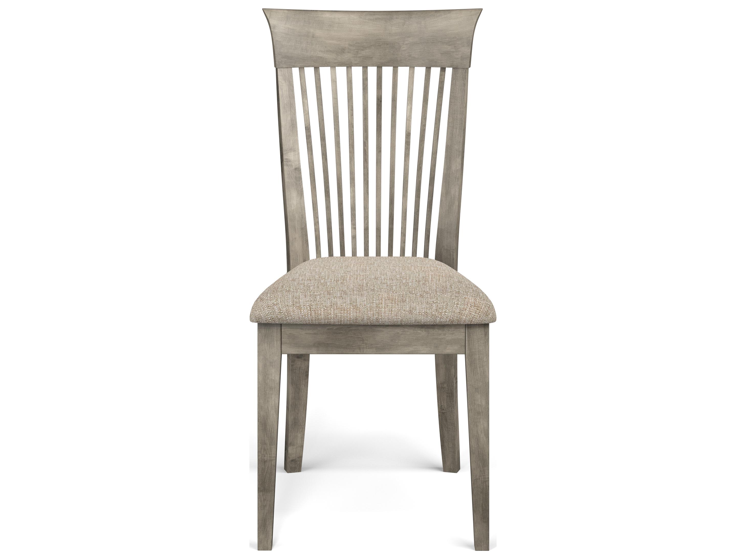 Saloom Lewis Beech Wood Beige Upholstered Armless Dining Chair