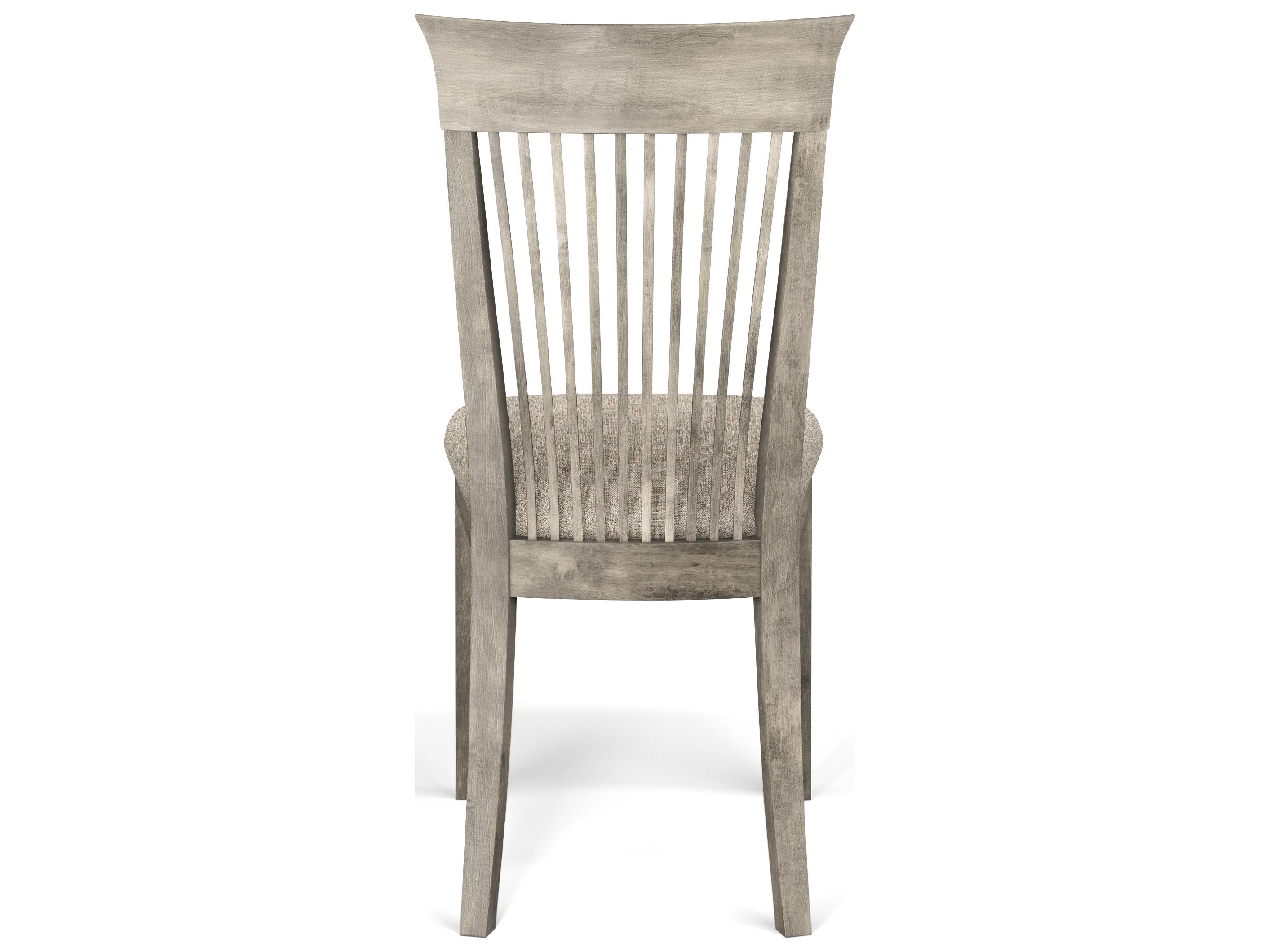 Saloom Lewis Beech Wood Beige Upholstered Armless Dining Chair