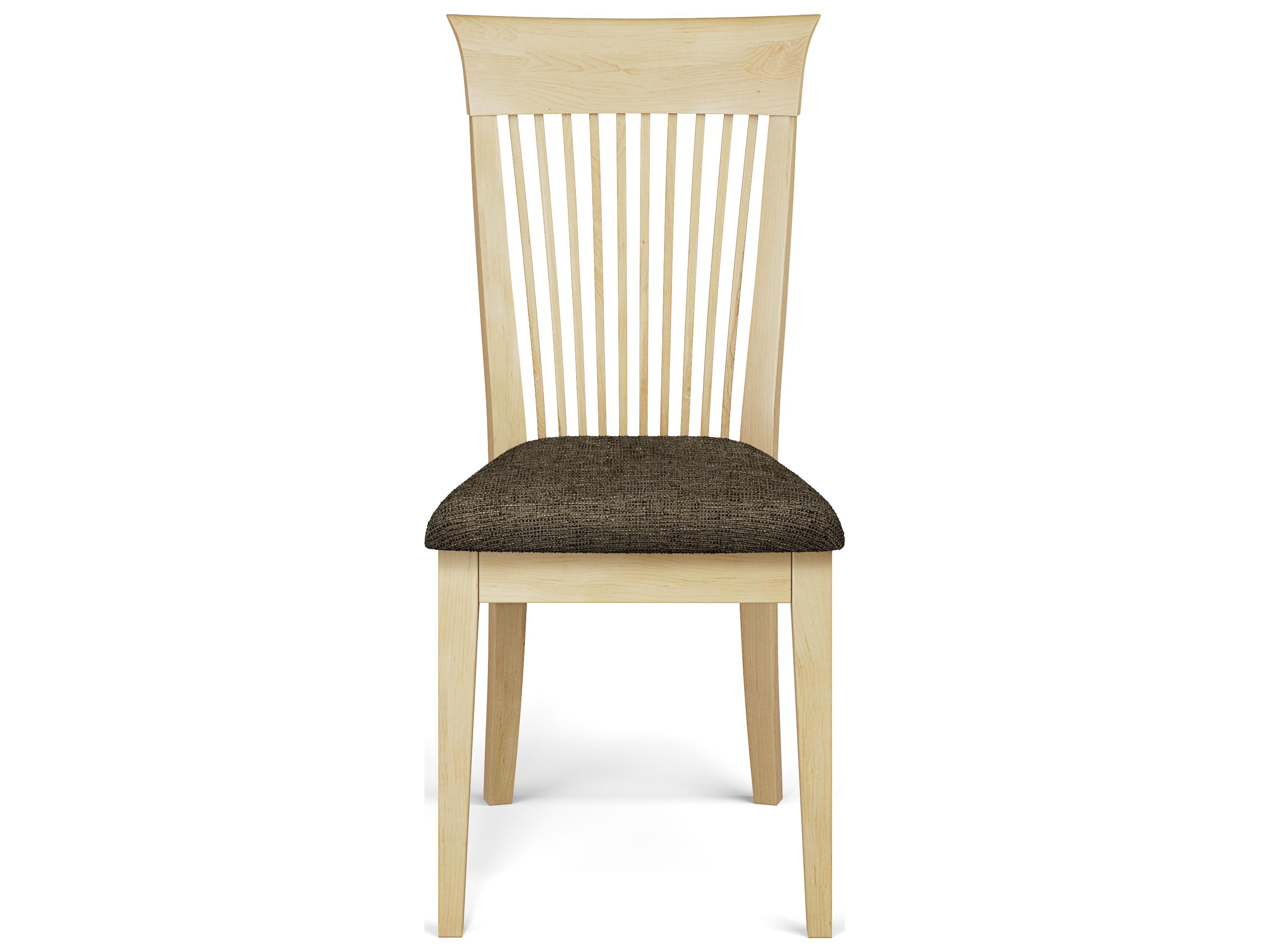 Saloom Lewis Beech Wood Brown Upholstered Armless Dining Chair