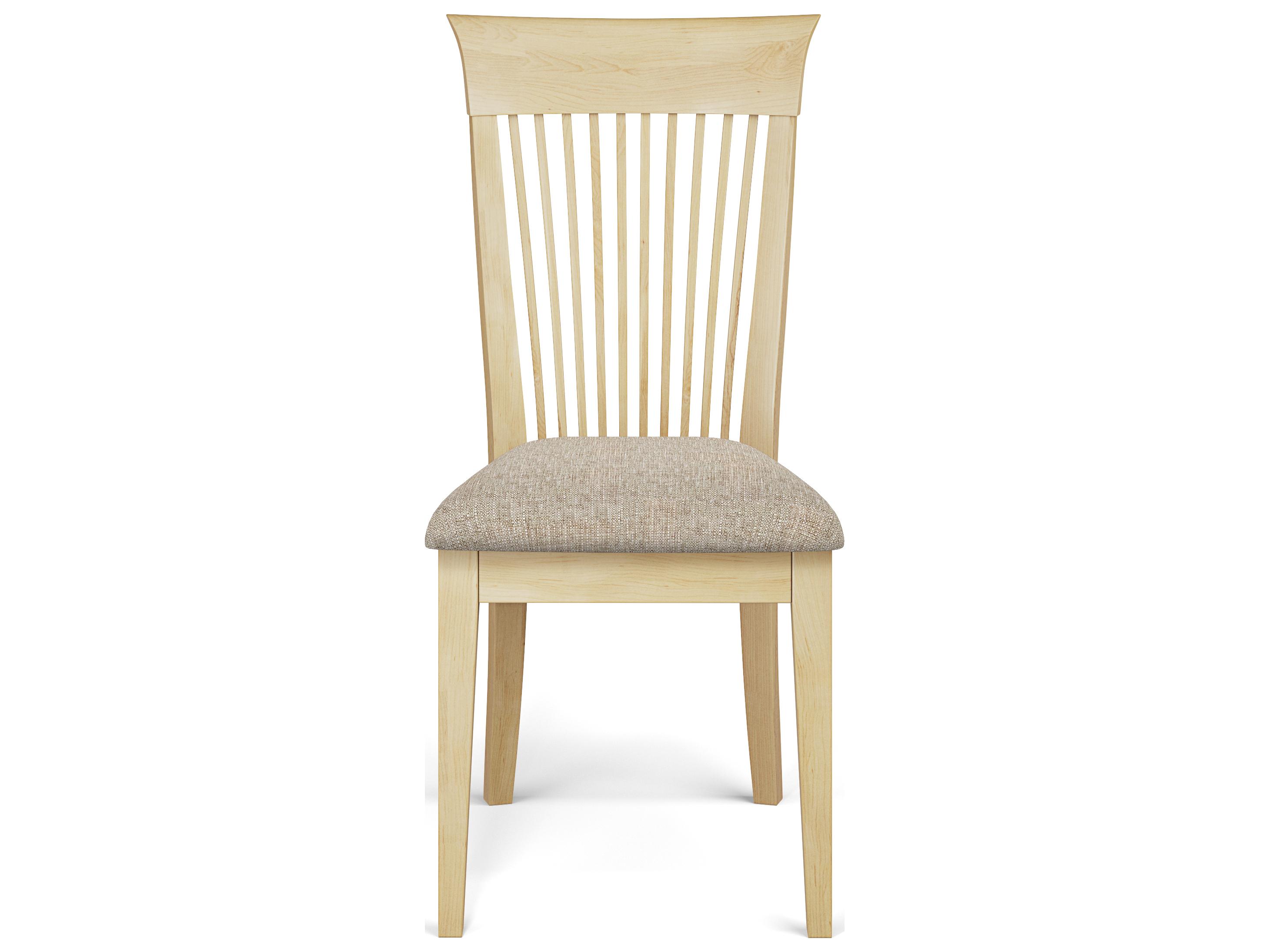 Saloom Lewis Beech Wood Beige Upholstered Armless Dining Chair