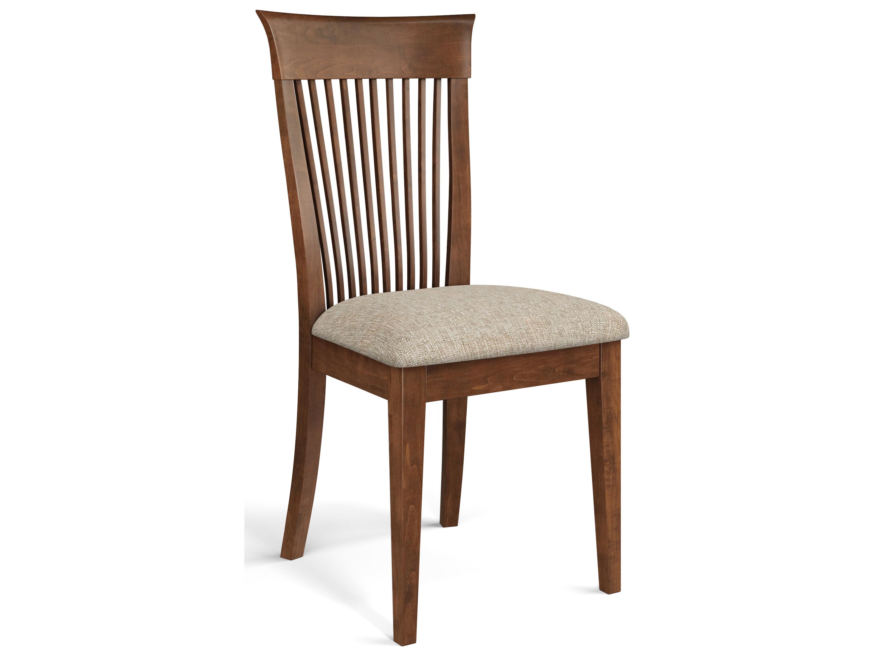 Saloom Lewis Beech Wood Beige Upholstered Armless Dining Chair