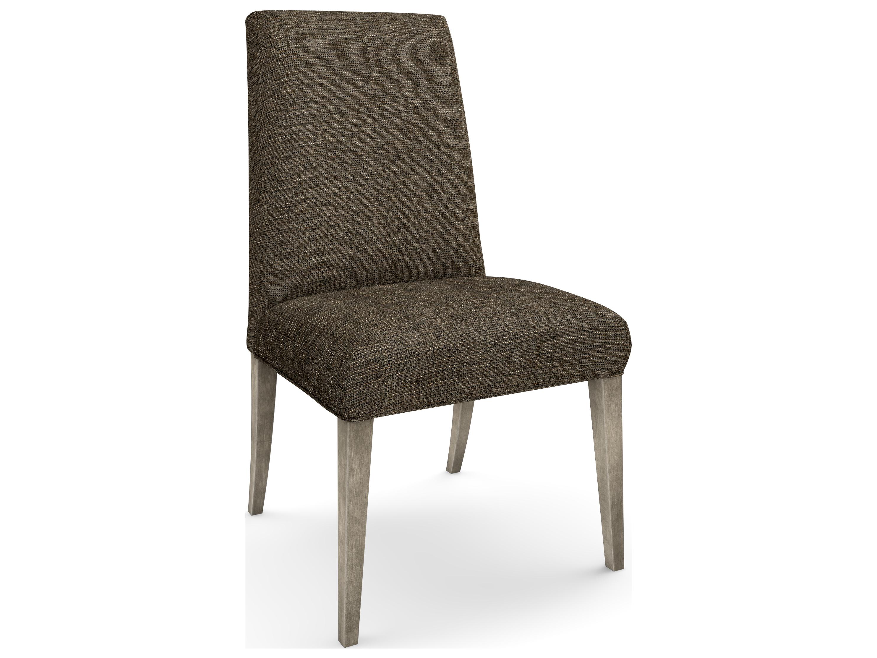 Saloom Camila Beech Wood Brown Upholstered Armless Dining Chair