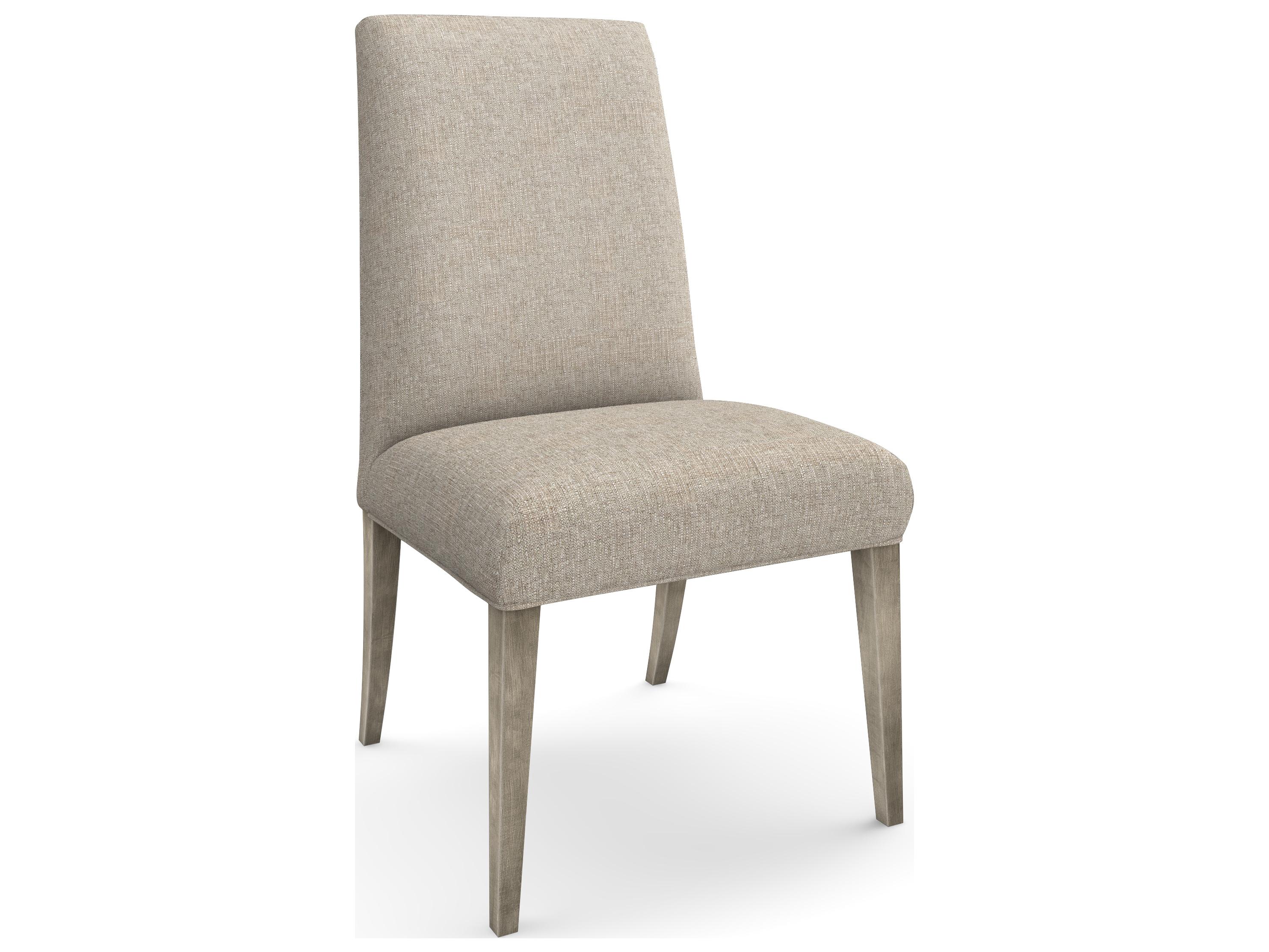 Saloom Camila Beech Wood Beige Upholstered Armless Dining Chair