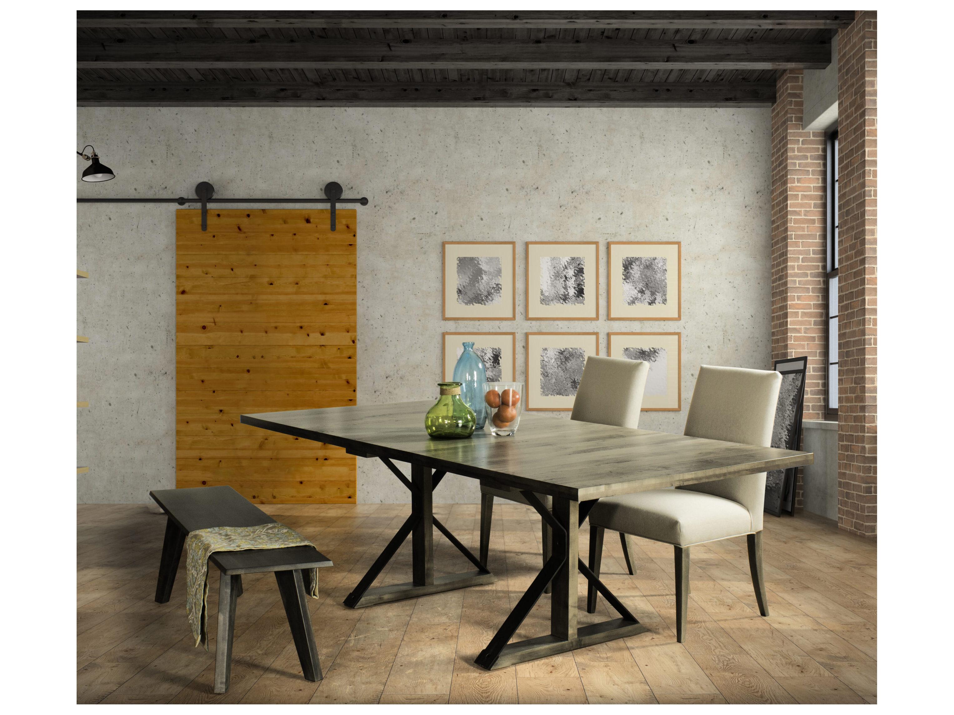 Saloom Camila Beech Wood Beige Upholstered Armless Dining Chair