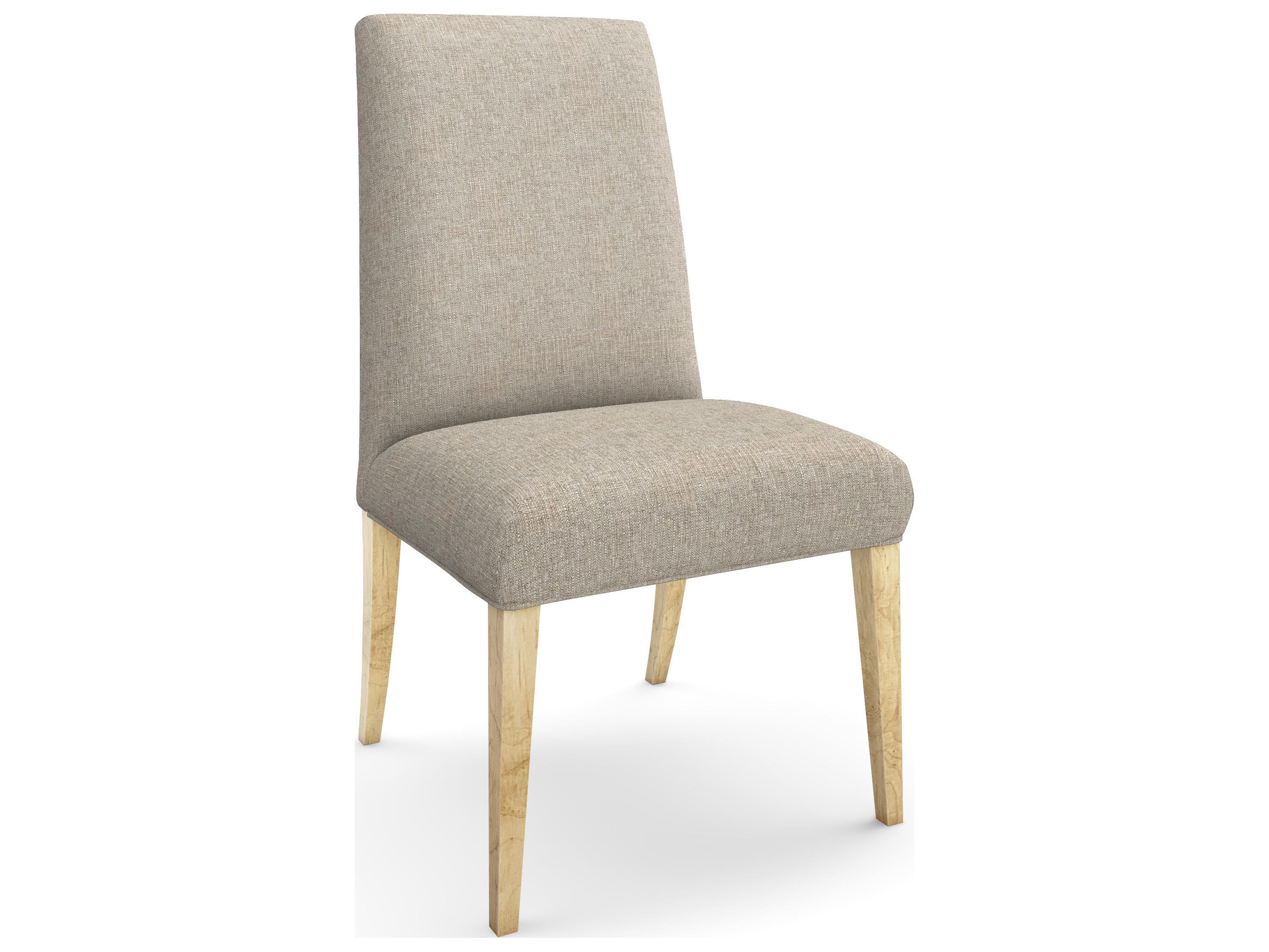Saloom Camila Beech Wood Beige Upholstered Armless Dining Chair