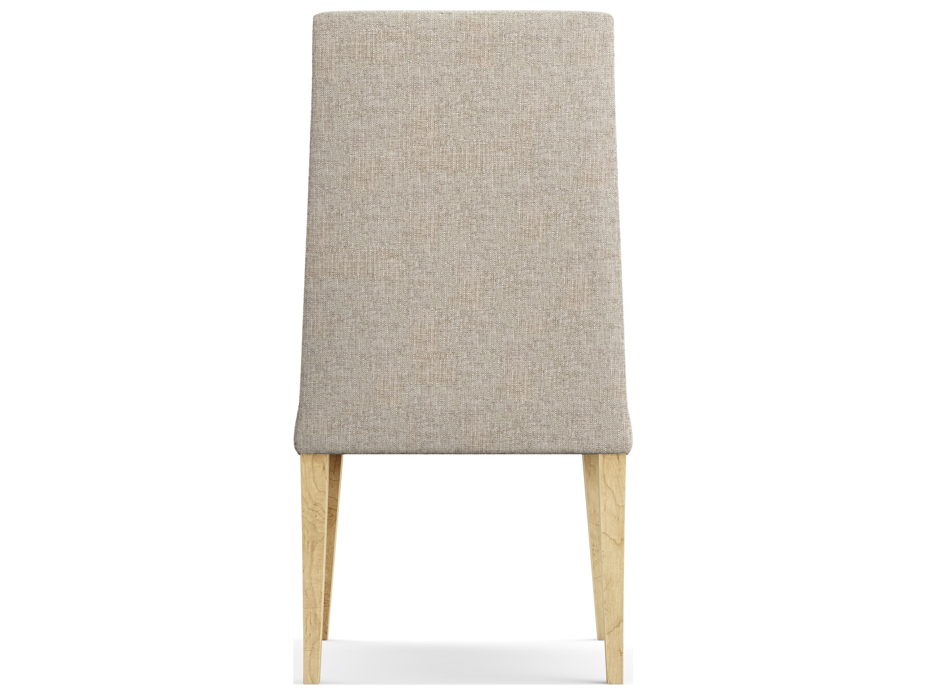 Saloom Camila Beech Wood Beige Upholstered Armless Dining Chair