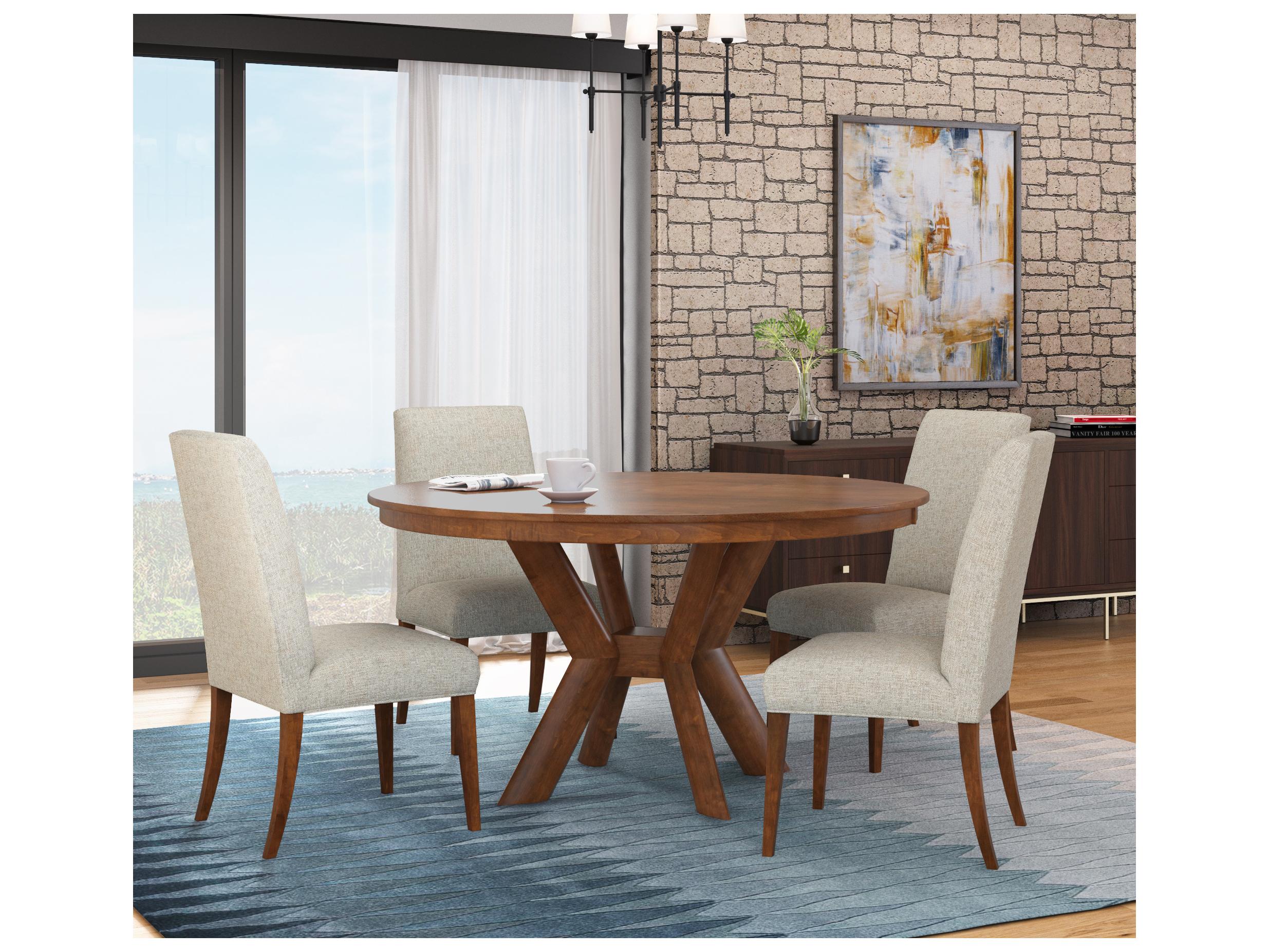 Saloom Camila Beech Wood Beige Upholstered Armless Dining Chair