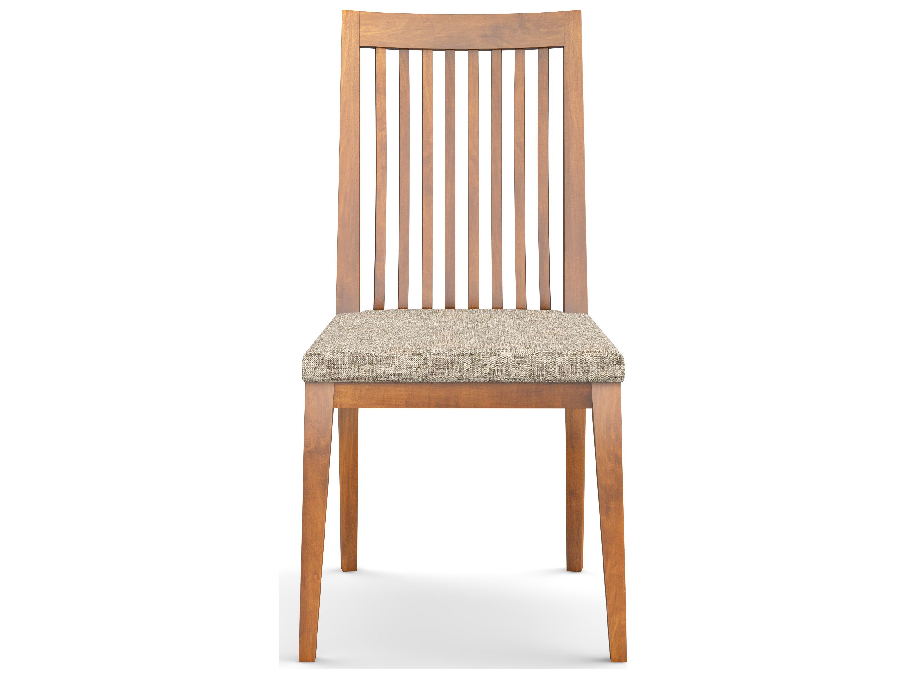 Saloom Mason Beech Wood Beige Upholstered Armless Dining Chair