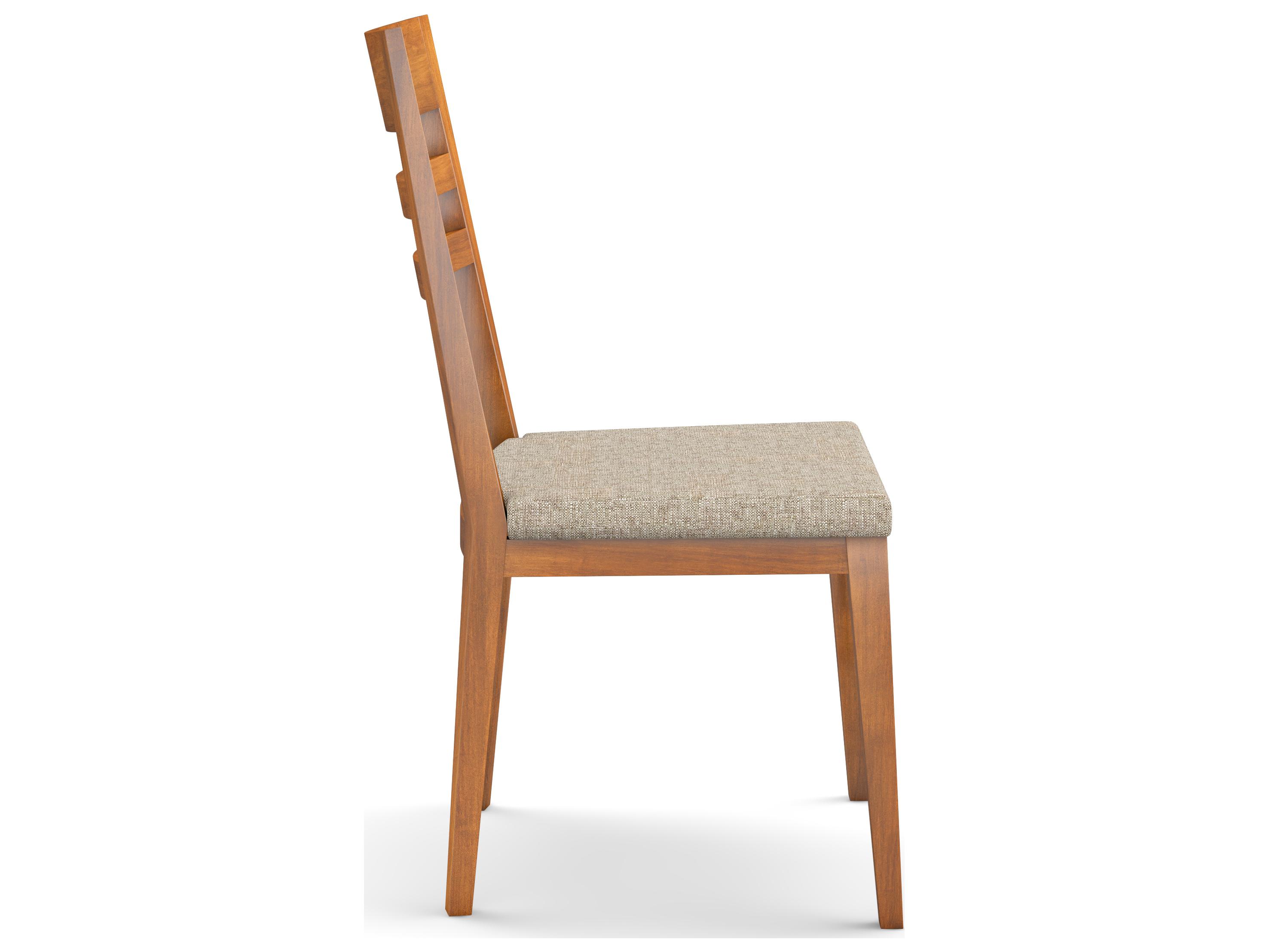 Saloom Madison Beech Wood Beige Upholstered Armless Dining Chair