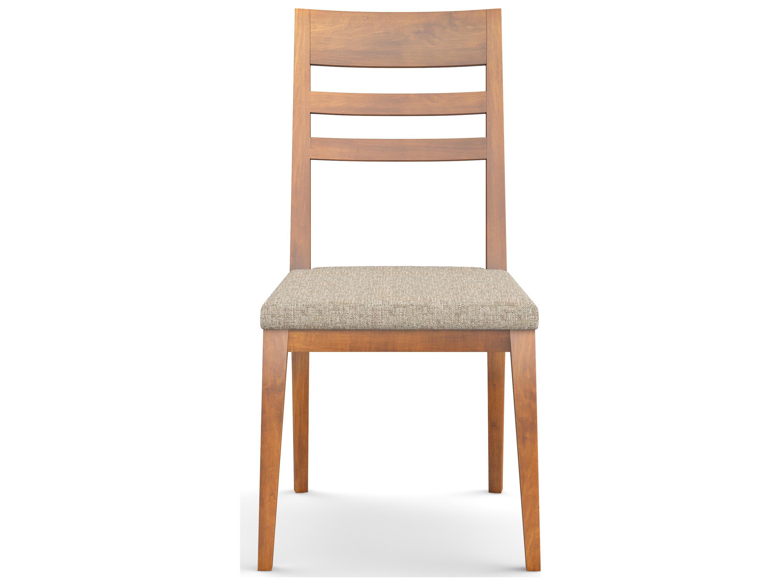 Saloom Madison Beech Wood Beige Upholstered Armless Dining Chair