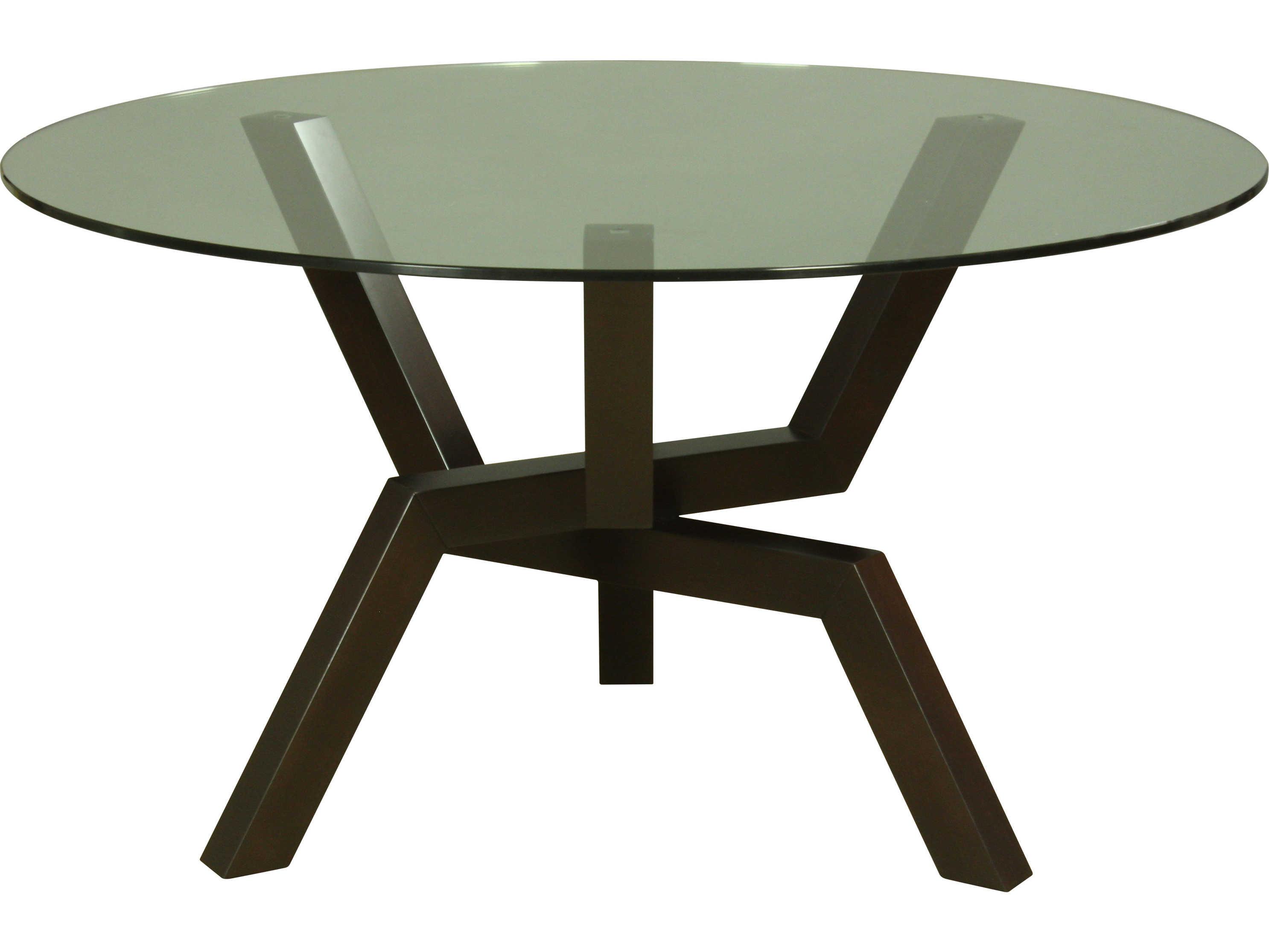 Saloom Peter Francis Round Glass Dining Table