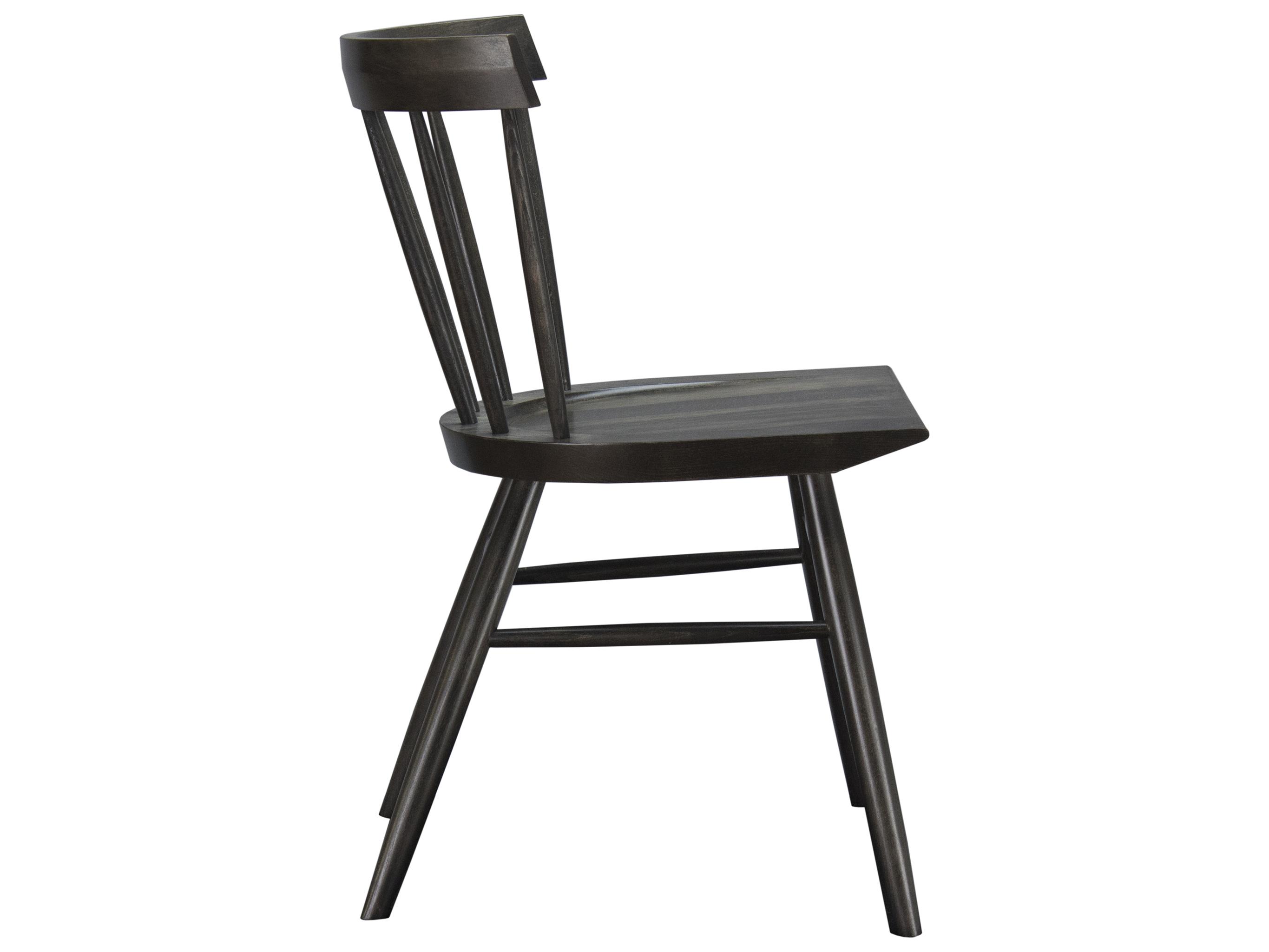 Saloom Noah Beech Wood Black Armless Dining Chair