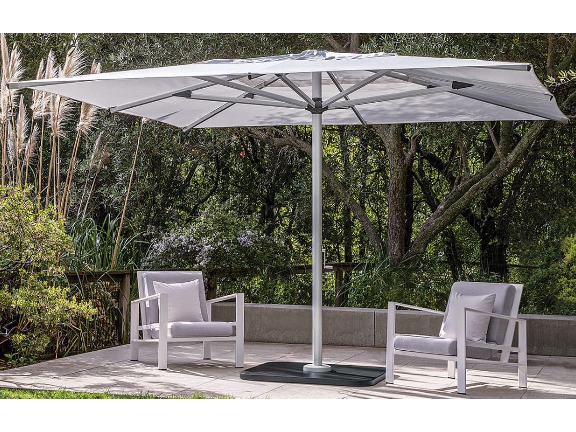 Shademaker Astral Aluminum 16.5 Foot Square Crank Lift Patio Umbrella