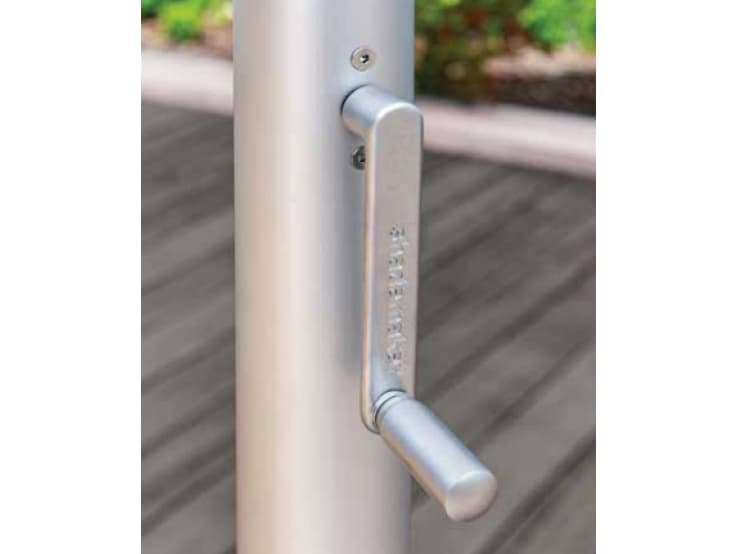 Shademaker Astral Aluminum 16.5 Foot Square Crank Lift Patio Umbrella