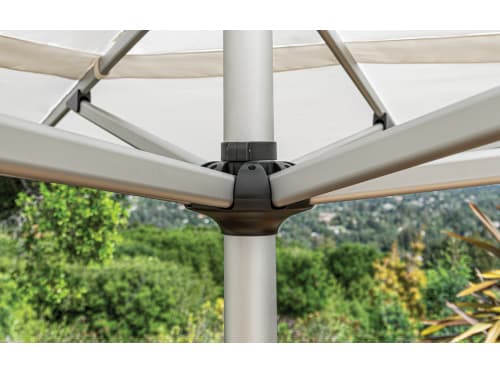 Shademaker Astral Aluminum 16.5 Foot Square Crank Lift Patio Umbrella