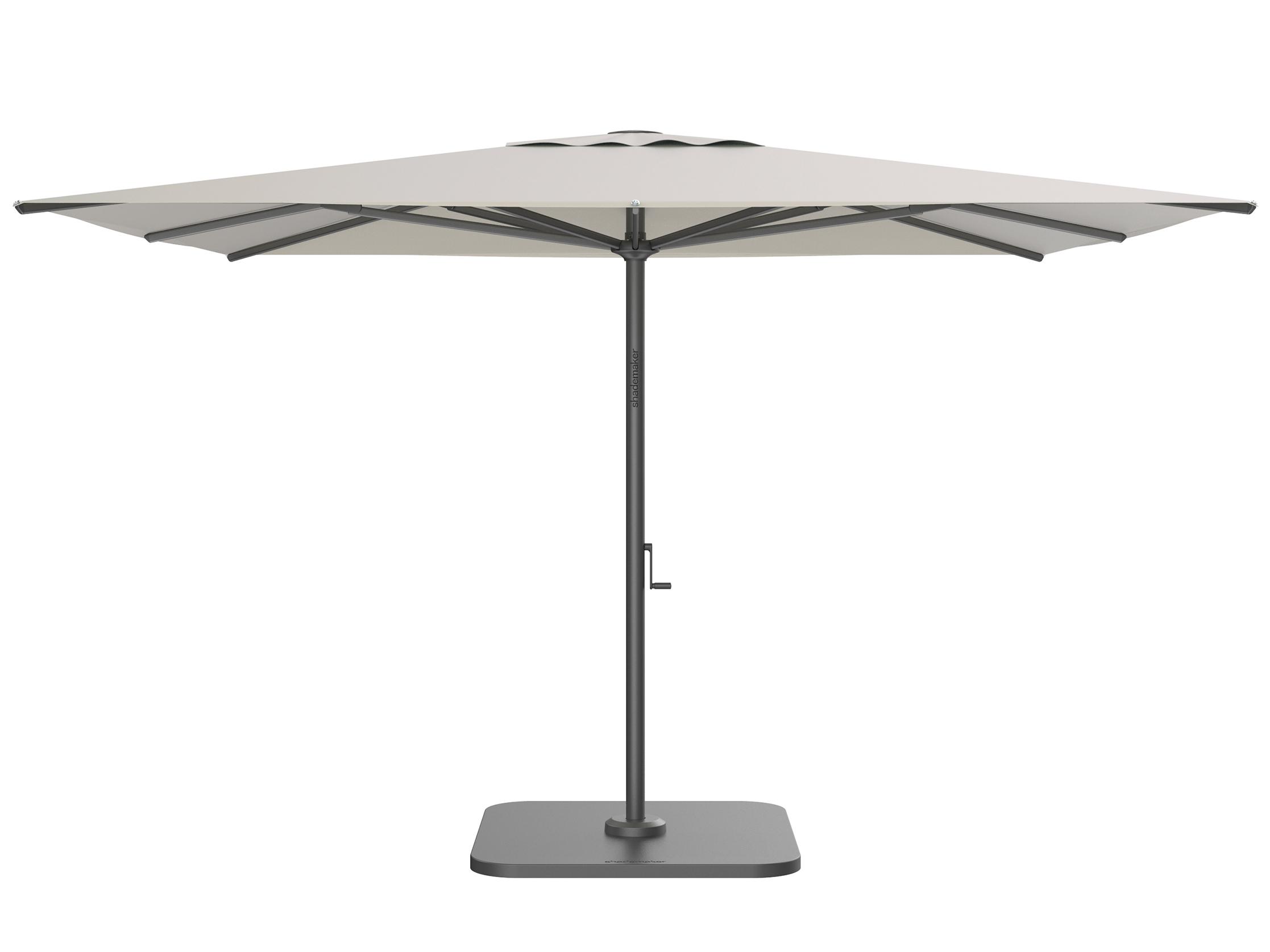 Shademaker Atlas 11.5 Foot Square Crank Lift Outdoor Umbrella