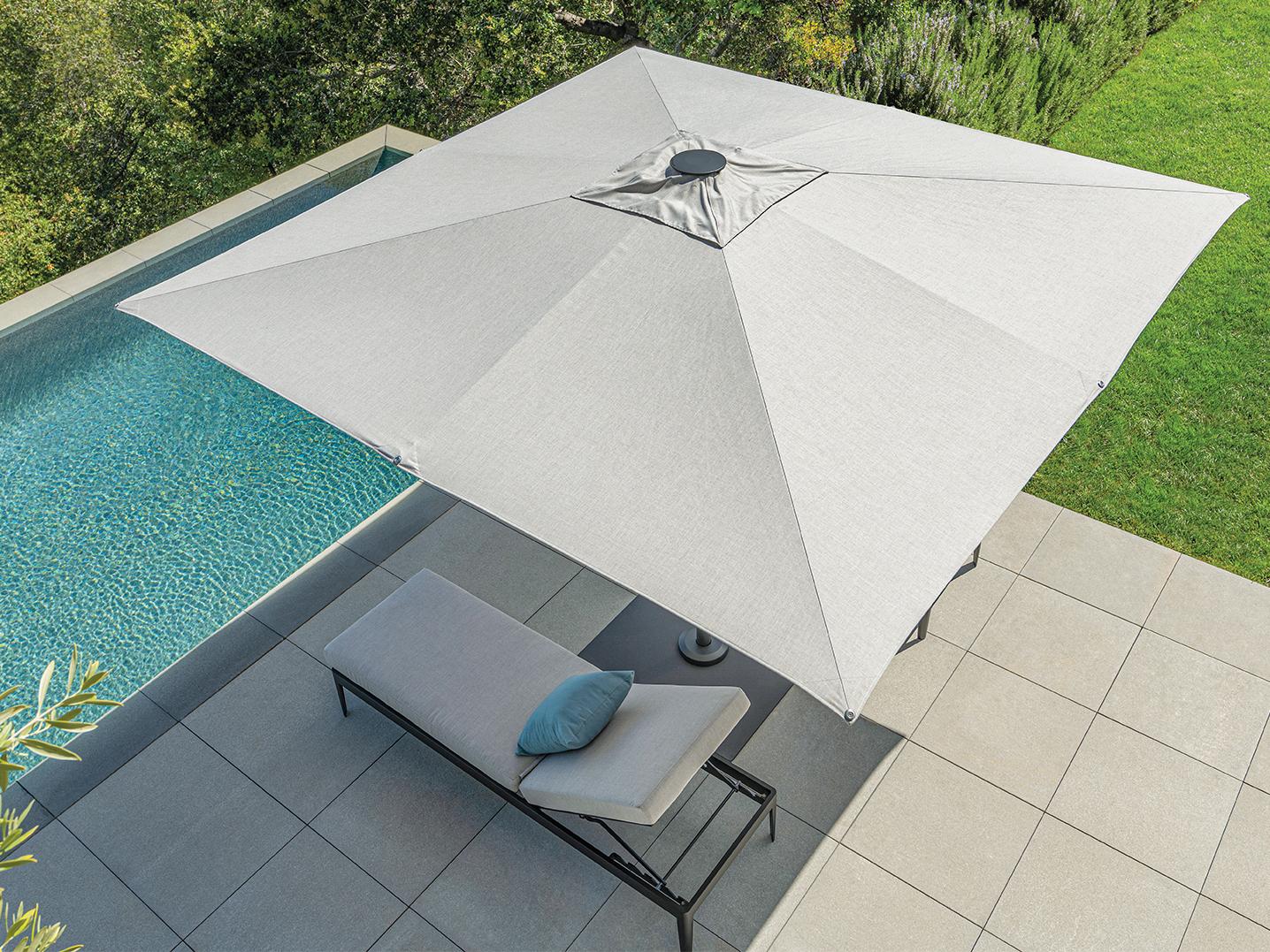 Shademaker Atlas 11.5 Foot Square Crank Lift Outdoor Umbrella
