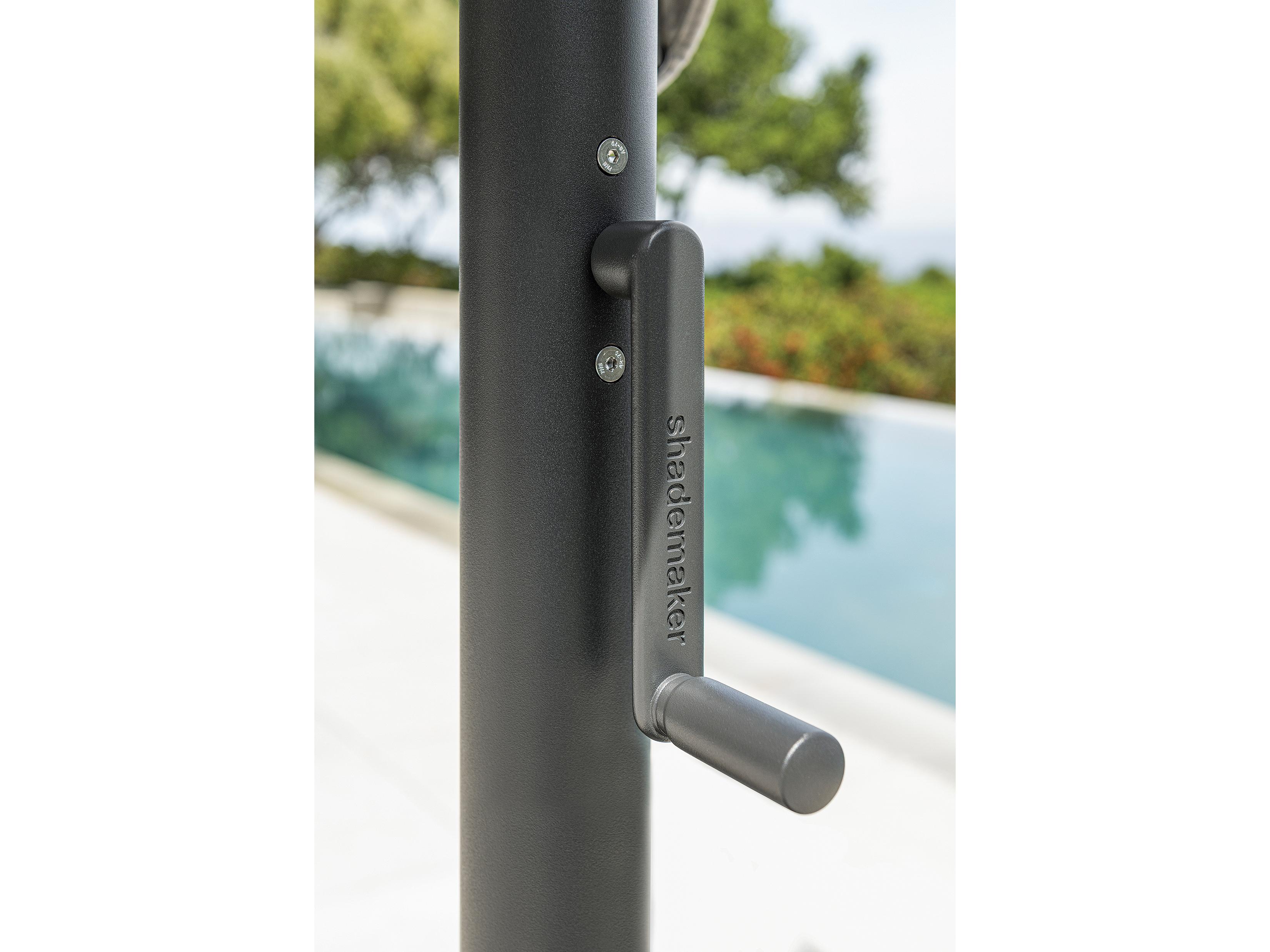 Shademaker Atlas 13 Foot Octagon Crank Lift Outdoor Patio Umbrella