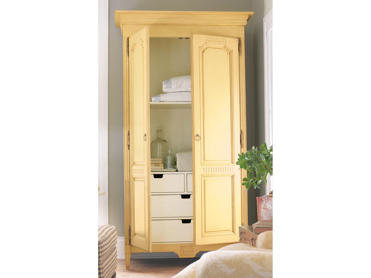 Somerset Bay Middleburg Yellow Mahogany Wood Wardrobe Armoire