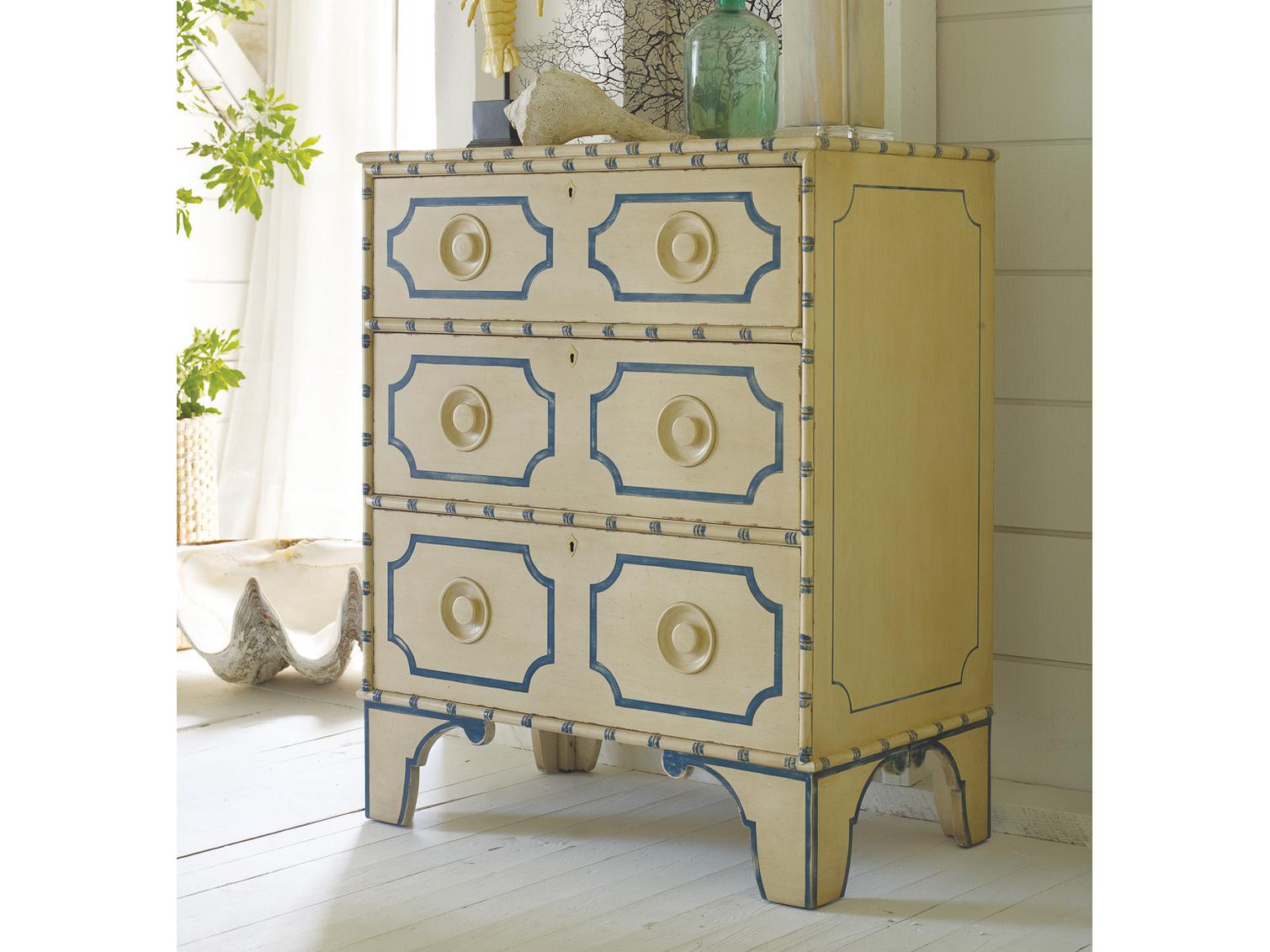 Somerset Bay Indian Key Beige Mahogany Wood Accent Chest