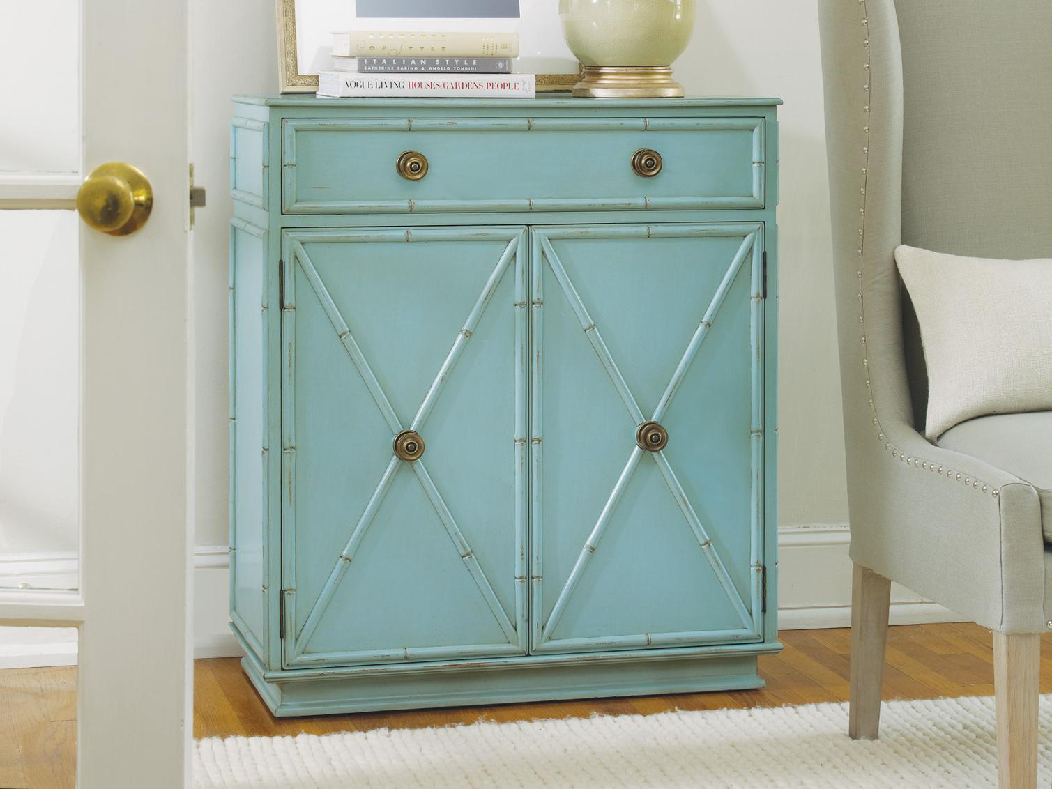 Somerset Bay Folly Beach Blue Mahogany Wood Accent Chest