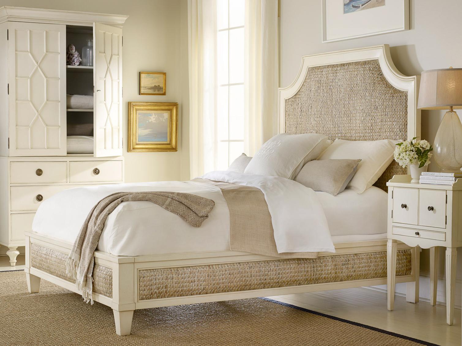 Somerset Bay Royal Beige Mahogany Wood Upholstered Queen Platform Bed