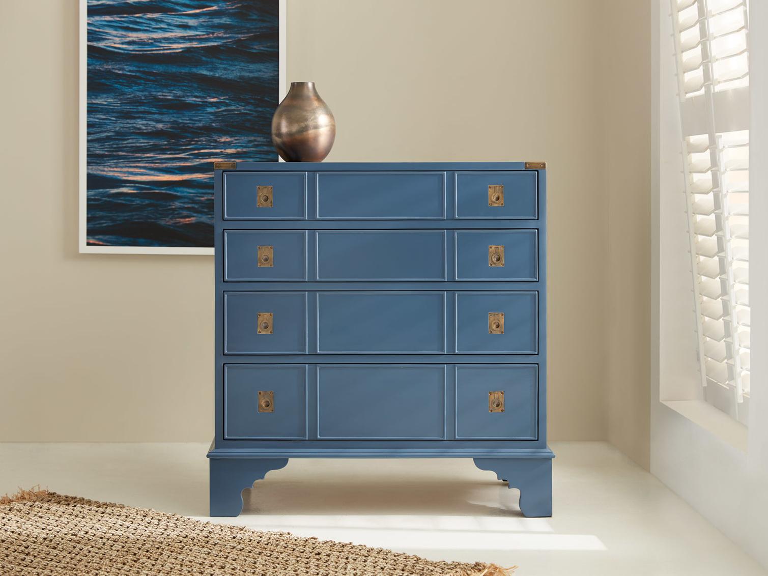 Somerset Bay Gloucester Blue Mahogany Wood Accent Chest