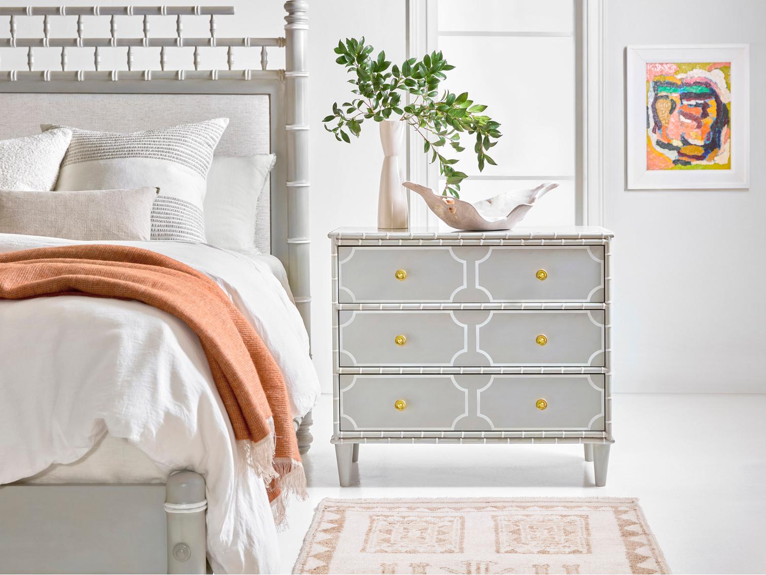 Somerset Bay Greenwich 3-Drawers Gray Nightstand