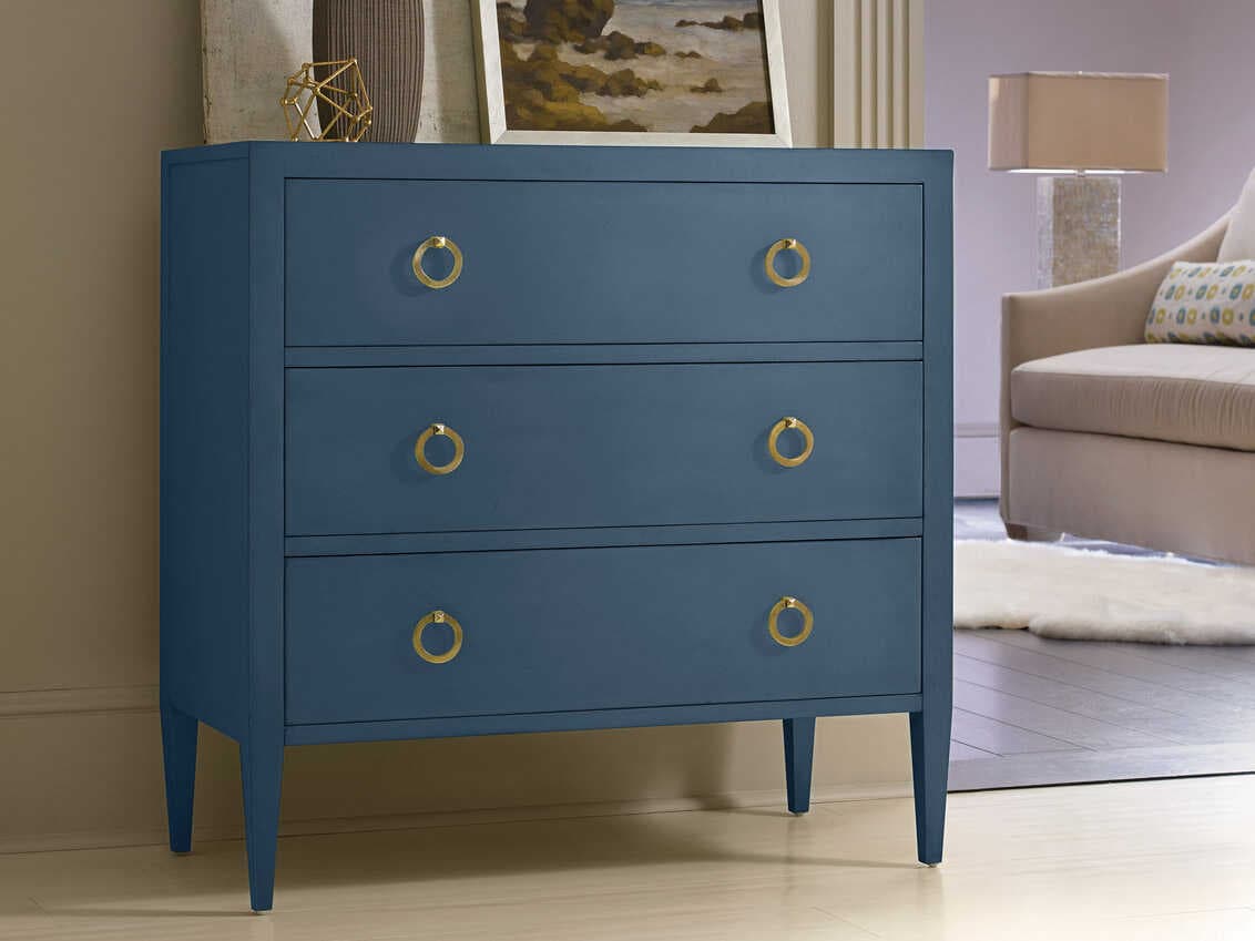 Somerset Bay Blue Mahogany Wood Accent Chest
