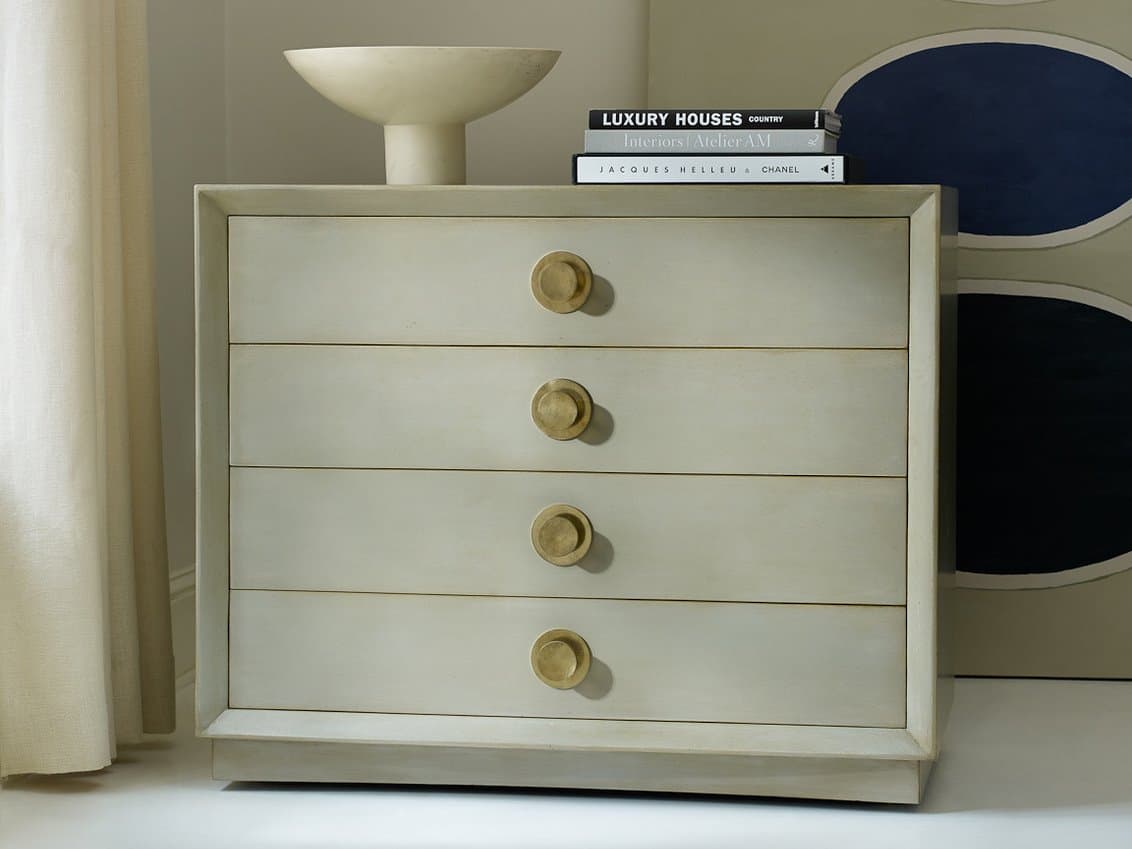 Somerset Bay Mod Beige Mahogany Wood Accent Chest