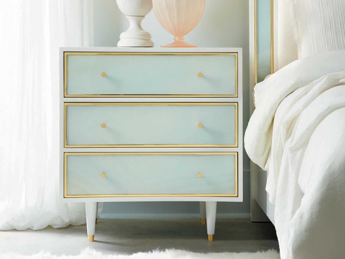 Somerset Bay Seaglass 3-Drawers Green Nightstand