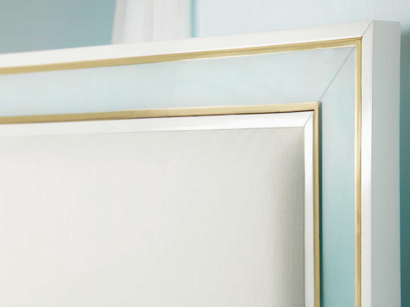 Somerset Bay Seaglass White Upholstered Queen Platform Bed