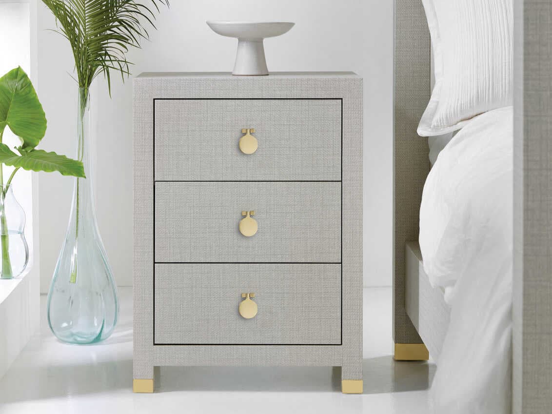 Somerset Bay Kona 3-Drawers Gray Oak Wood Nightstand