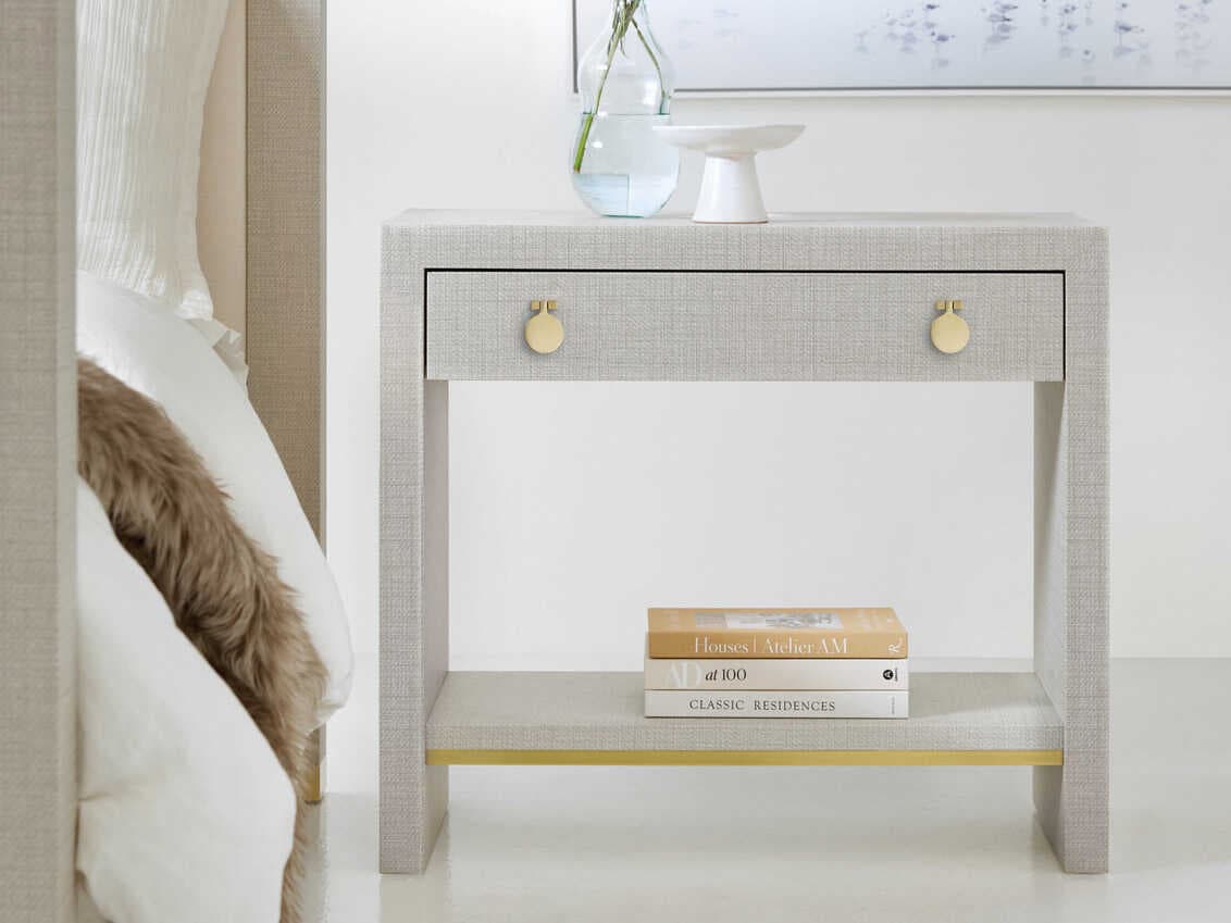 Somerset Bay Kona 1-Drawer Gray Oak Wood Nightstand