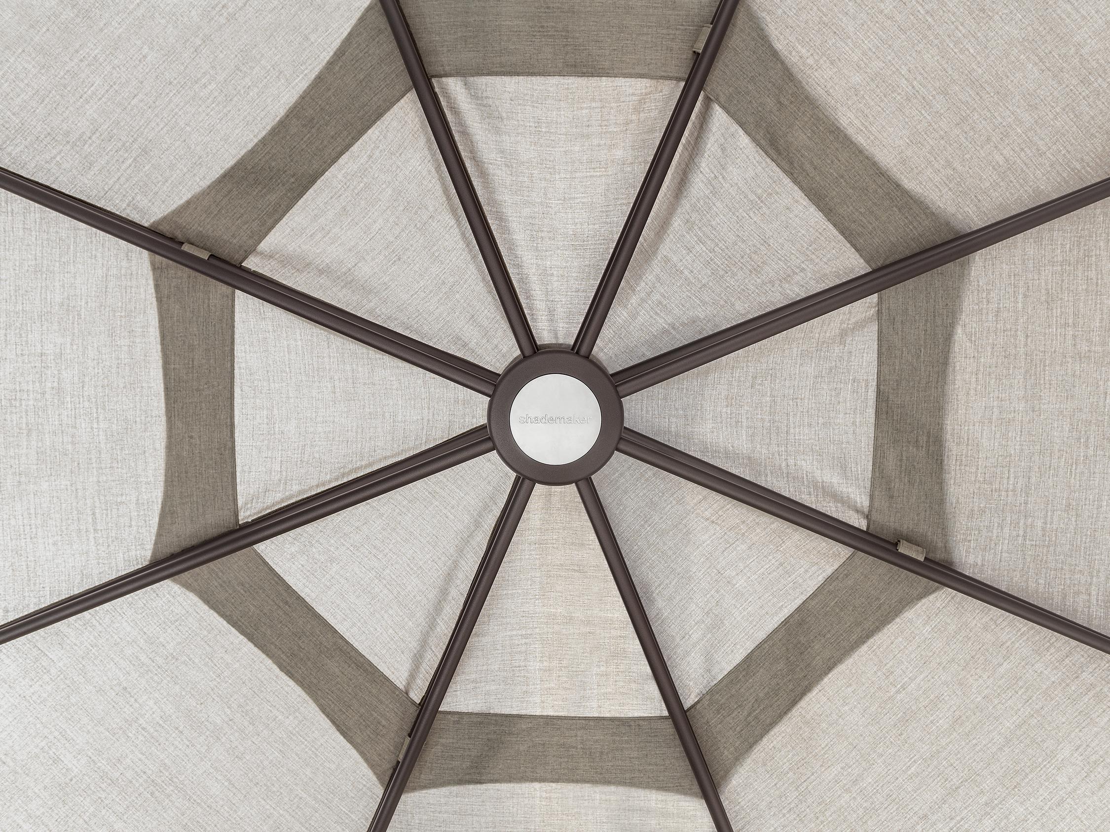 Shademaker Orion Aluminum 10 Foot Octagon Crank Lift Outdoor Patio Umbrella