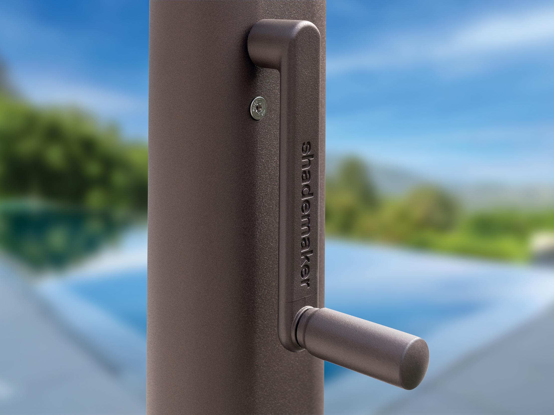 Shademaker Orion Aluminum 10 Foot Octagon Crank Lift Outdoor Patio Umbrella