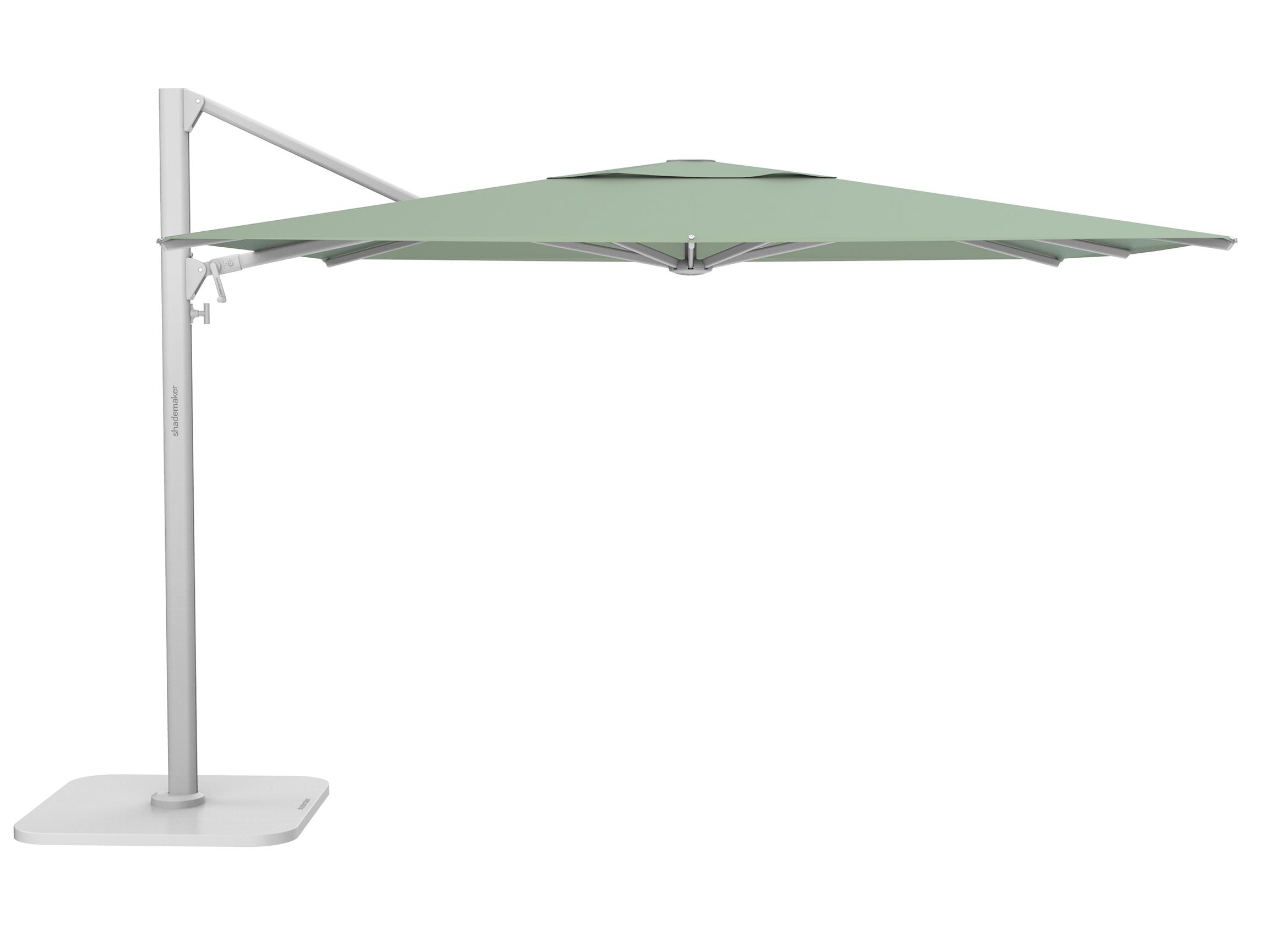 Shademaker Polaris Aluminum 13 Foot Square Crank Lift Outdoor Patio Umbrella