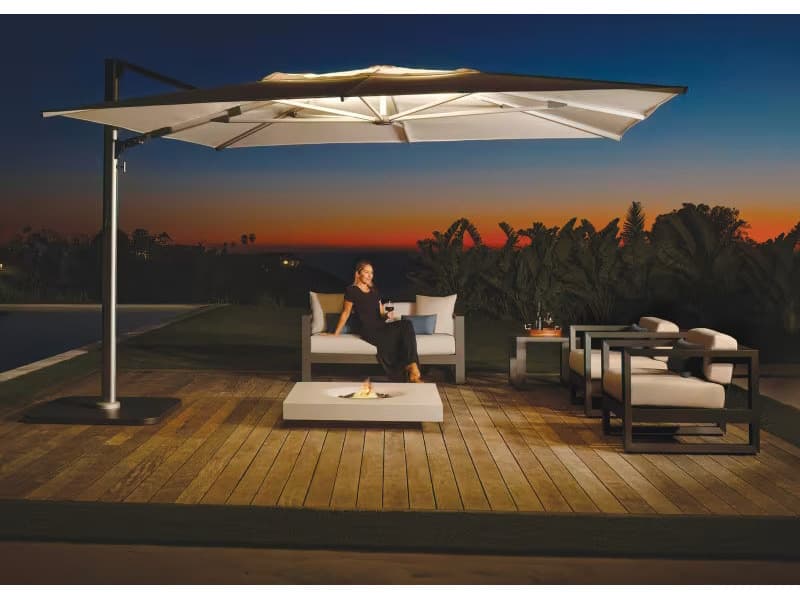 Shademaker Polaris LX Aluminum 13" Foot Square Crank Lift Umbrella