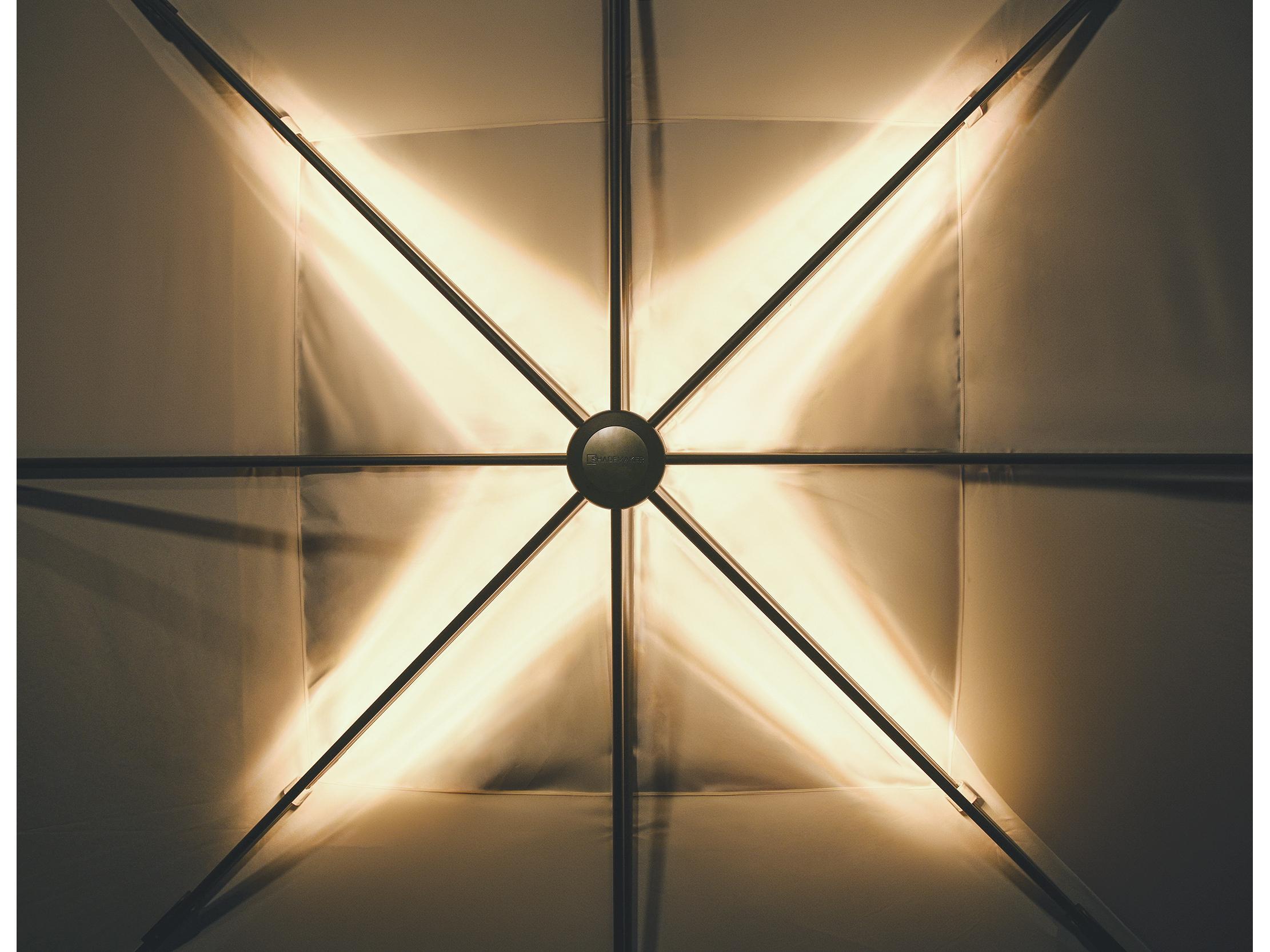 Shademaker Polaris LX Aluminum 13" Foot Square Crank Lift Umbrella