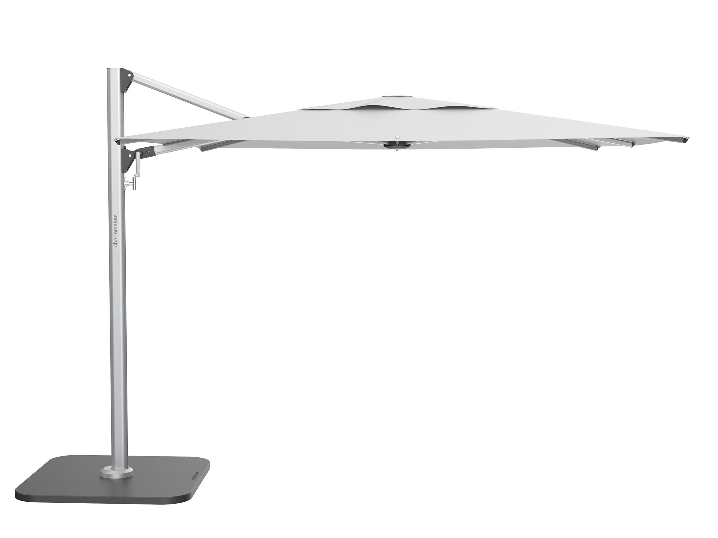 Shademaker Solaris Aluminum 9 Foot Square Crank Lift Outdoor Patio Umbrella