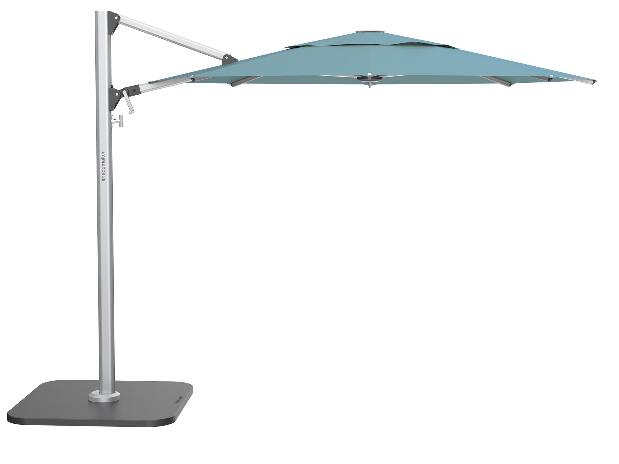 Shademaker Solaris Aluminum 10 Foot Octagon Crank Lift Patio Umbrella